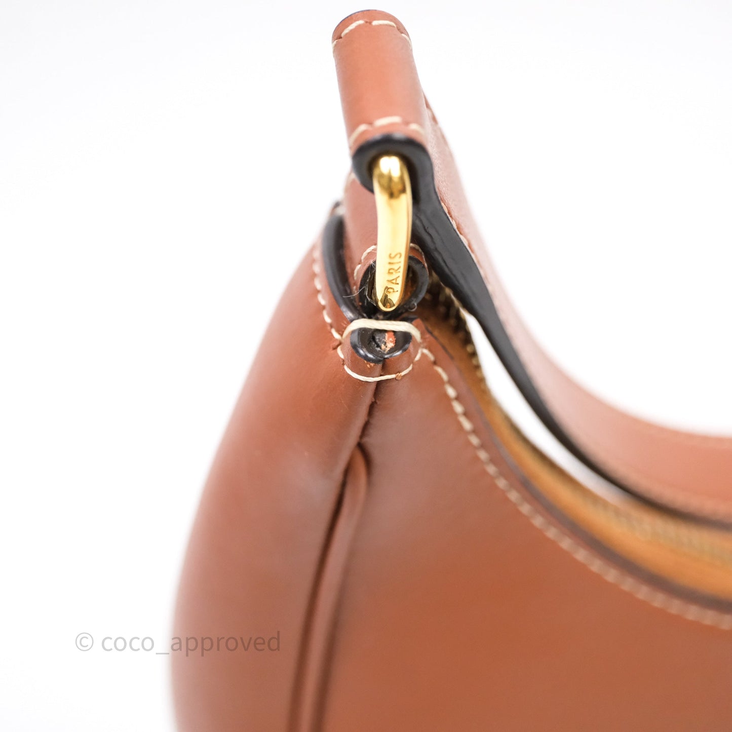 Celine Medium Ava Triomphe Logo Bag Tan Calfskin