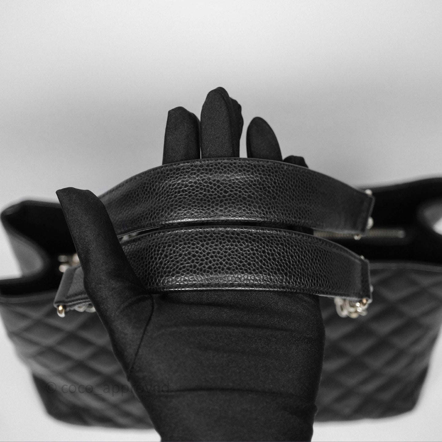 Chanel GST Black Caviar Silver Hardware