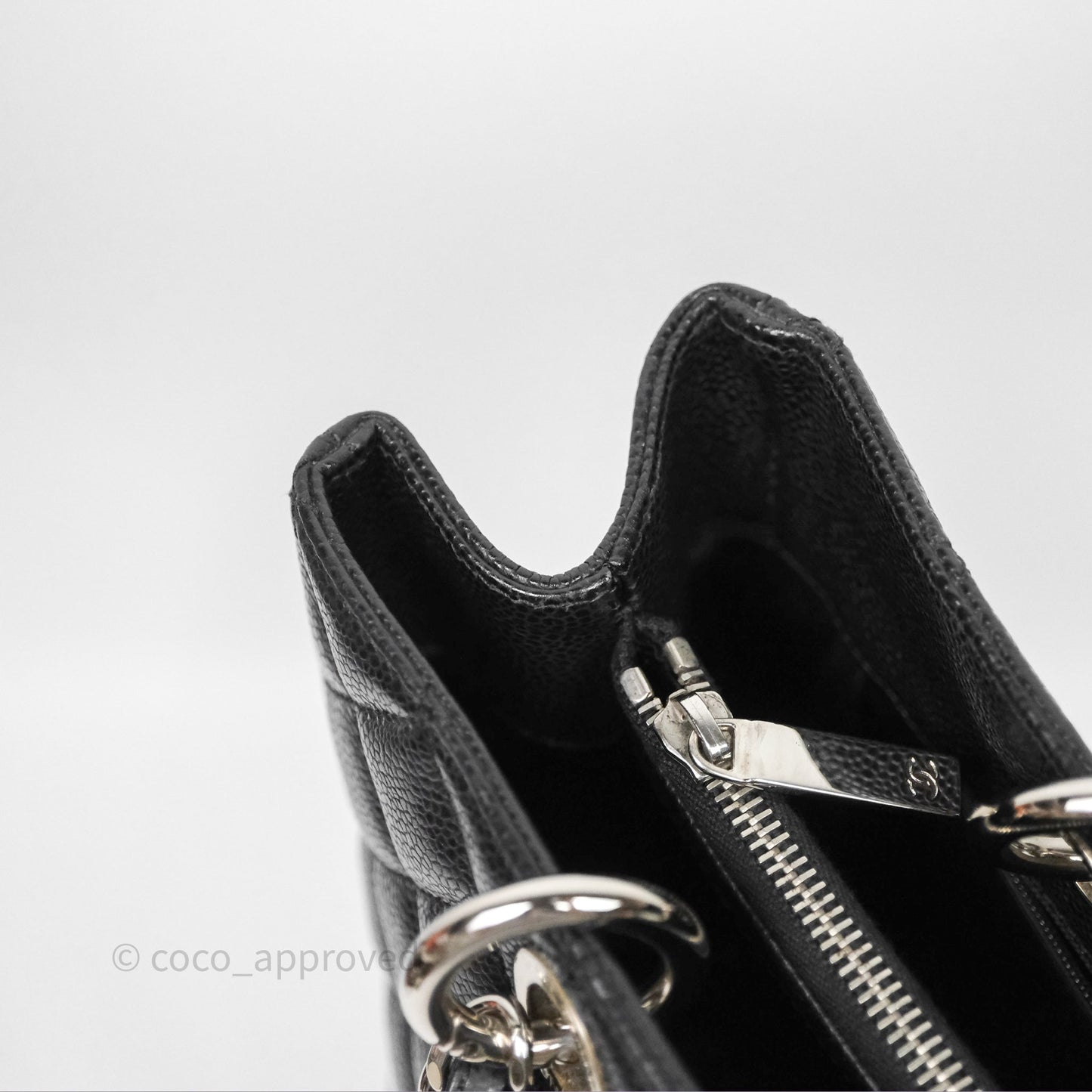 Chanel GST Black Caviar Silver Hardware