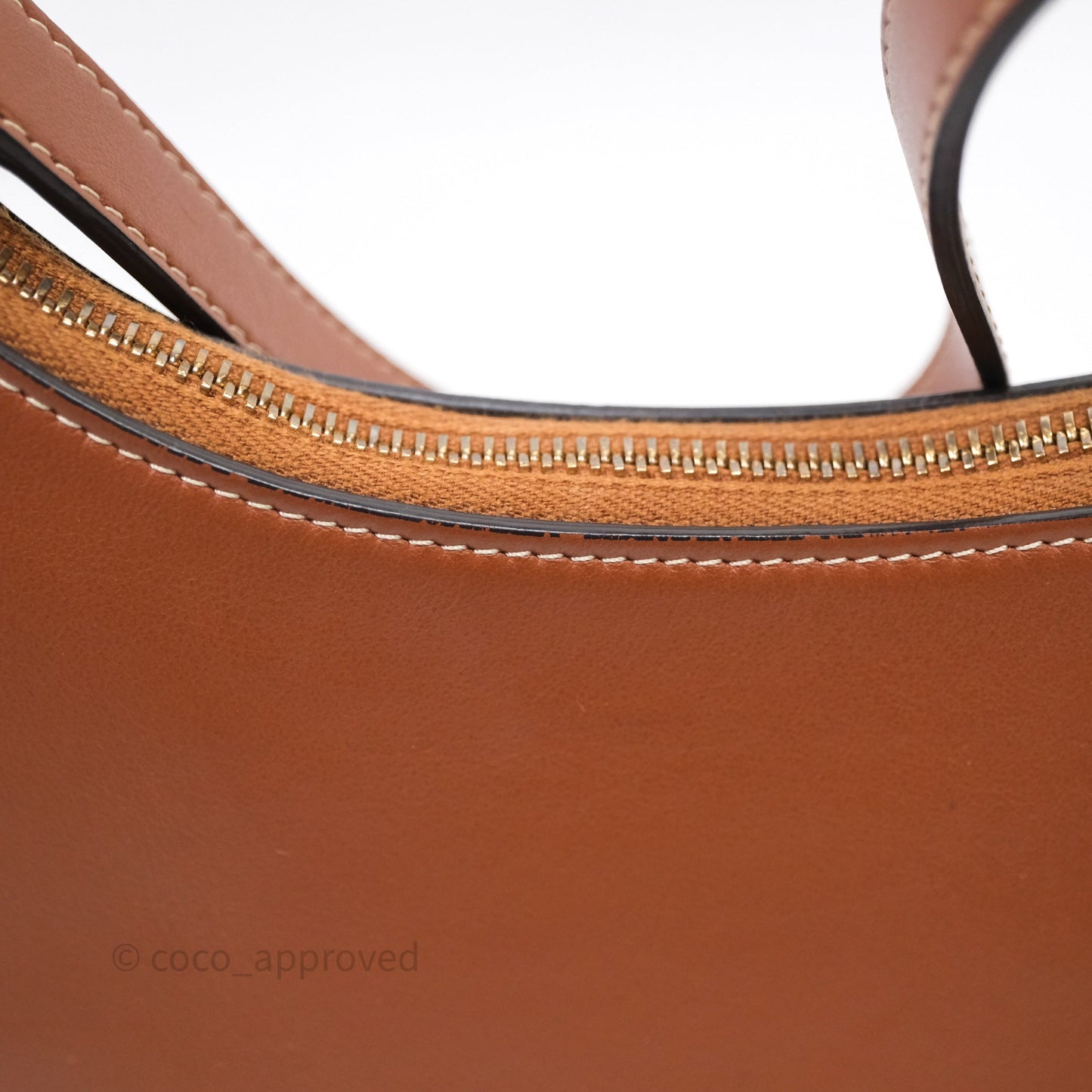 Celine Medium Ava Triomphe Logo Bag Tan Calfskin