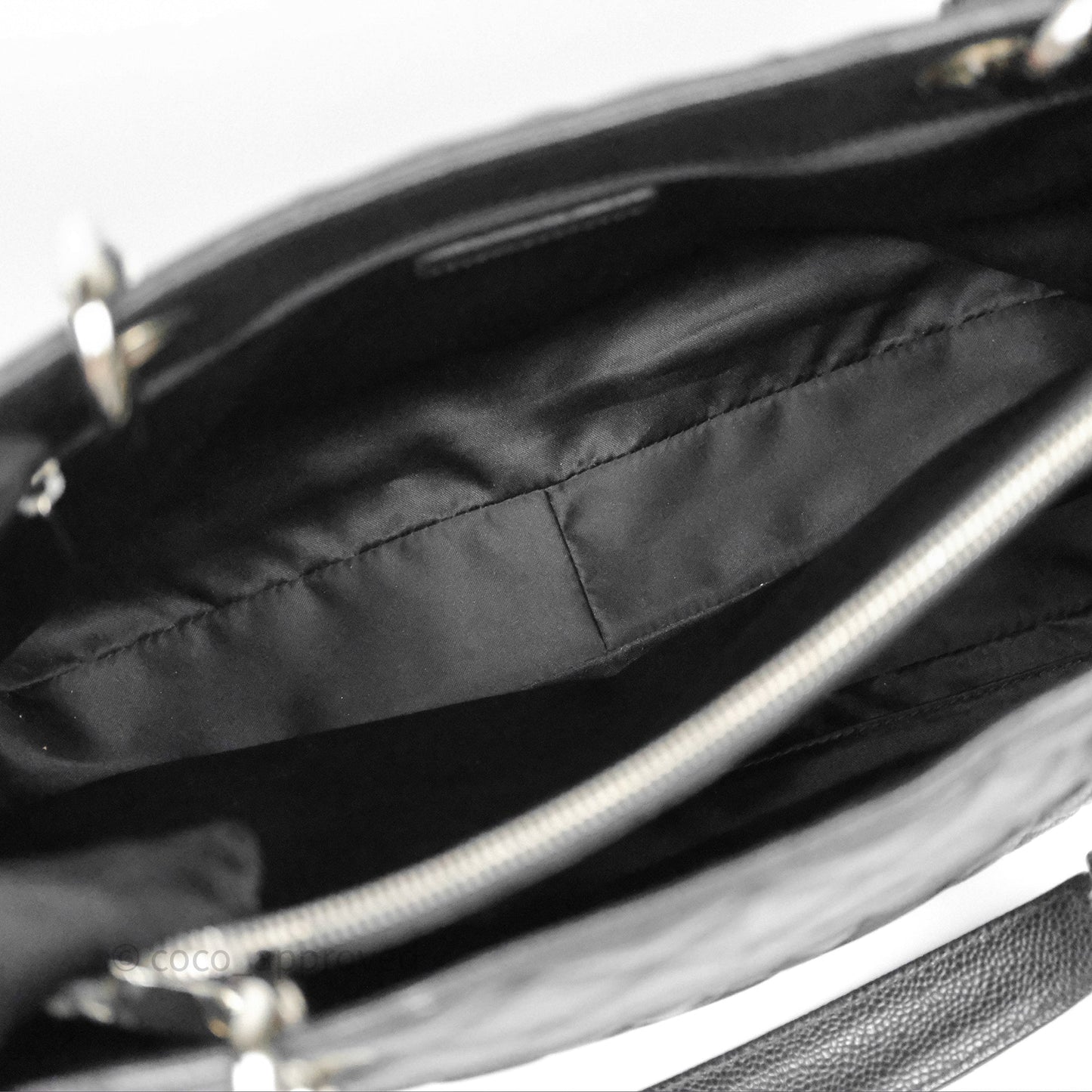 Chanel GST Black Caviar Silver Hardware