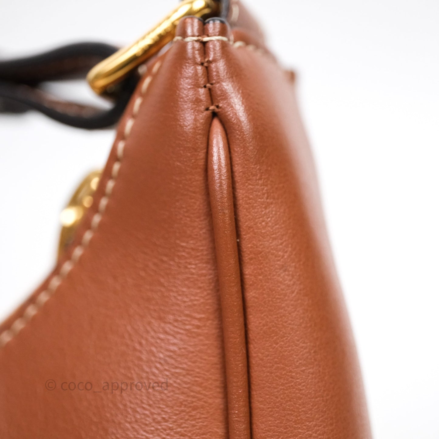 Celine Medium Ava Triomphe Logo Bag Tan Calfskin