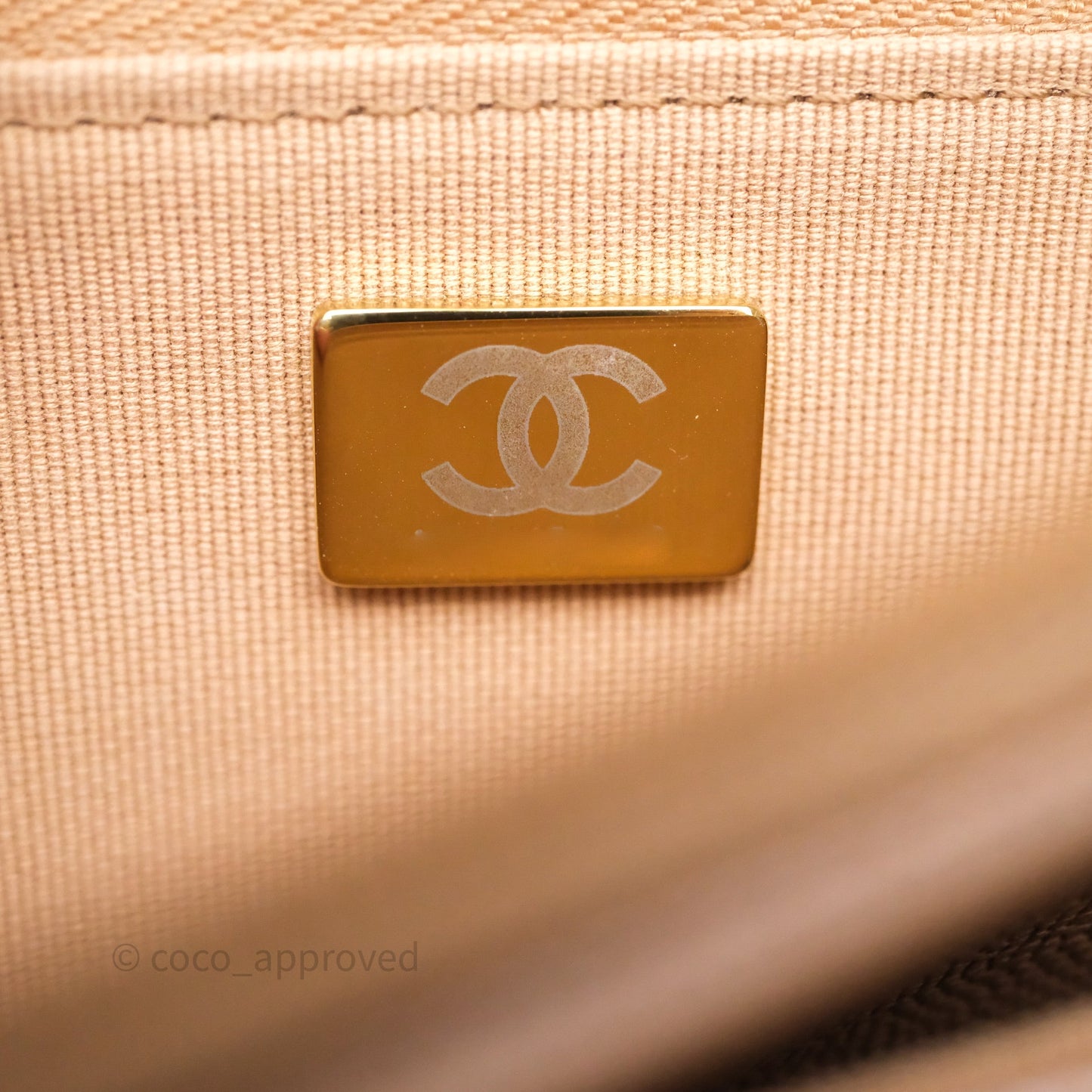 Chanel Wallet On Chain WOC Adjustable CC Chain Beige Iridescent Caviar Aged Gold Hardware