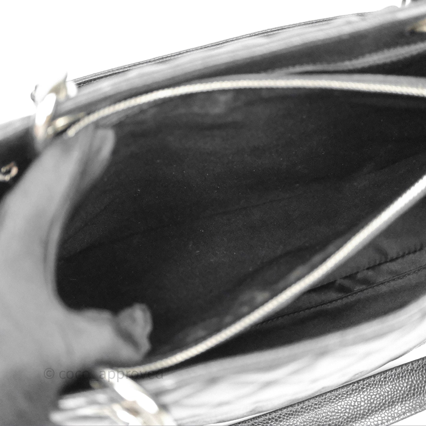 Chanel GST Black Caviar Silver Hardware