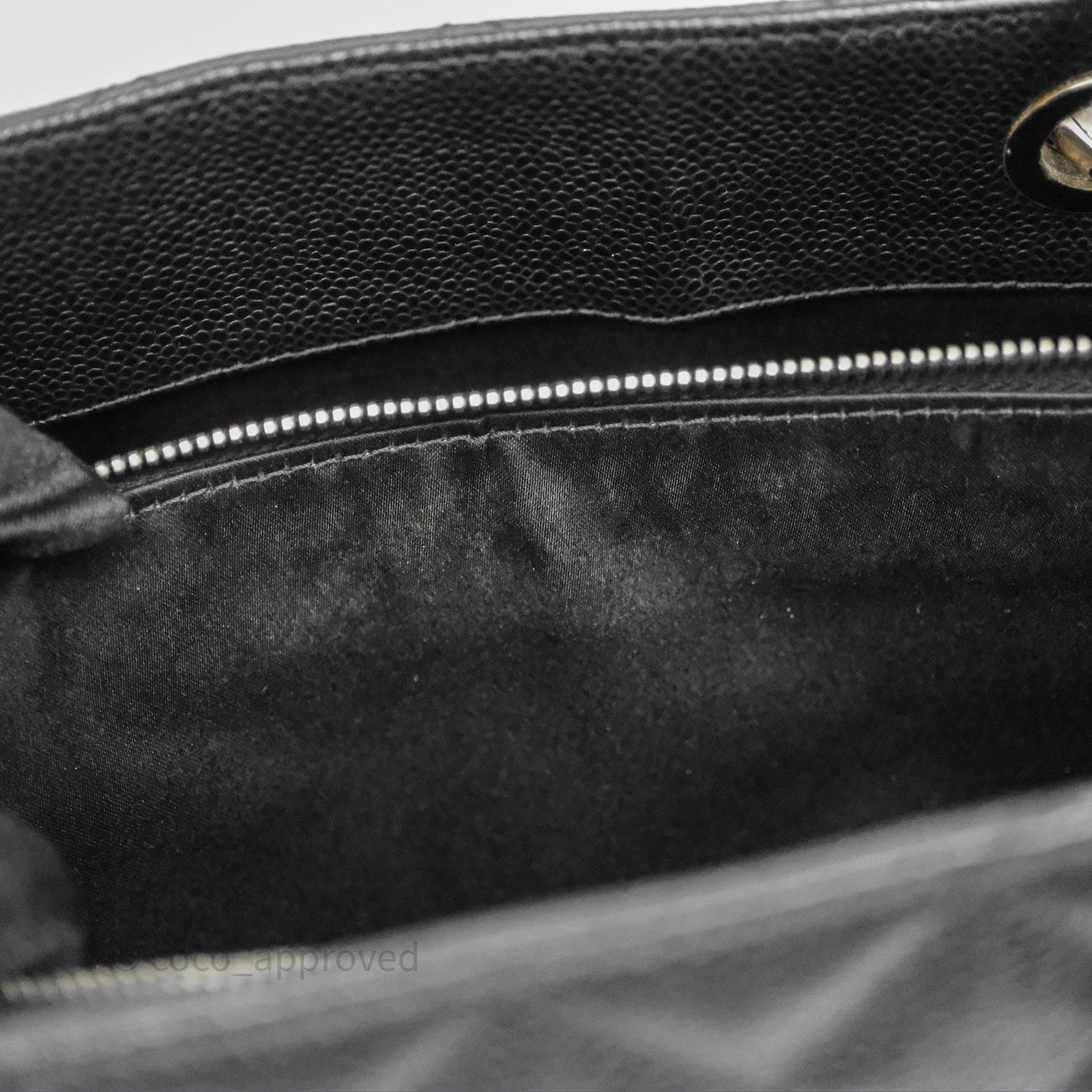 Chanel GST Black Caviar Silver Hardware