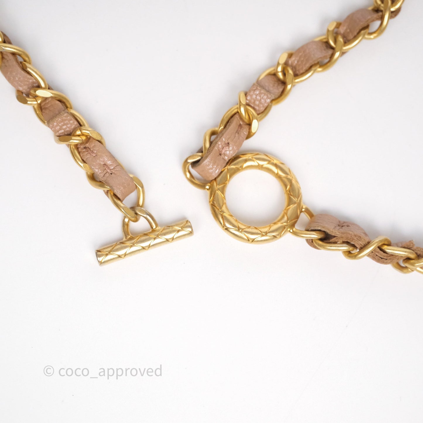 Chanel Wallet On Chain WOC Adjustable CC Chain Beige Iridescent Caviar Aged Gold Hardware