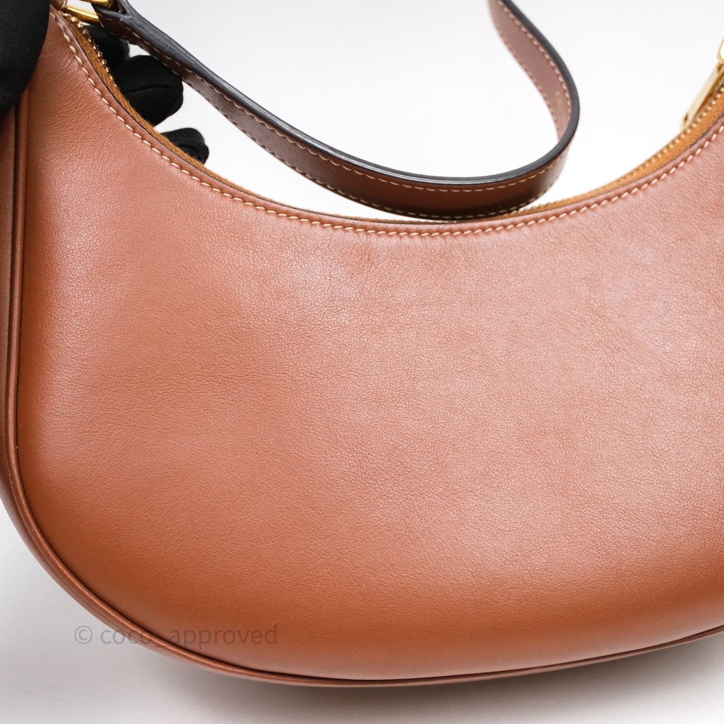 Celine Medium Ava Triomphe Logo Bag Tan Calfskin