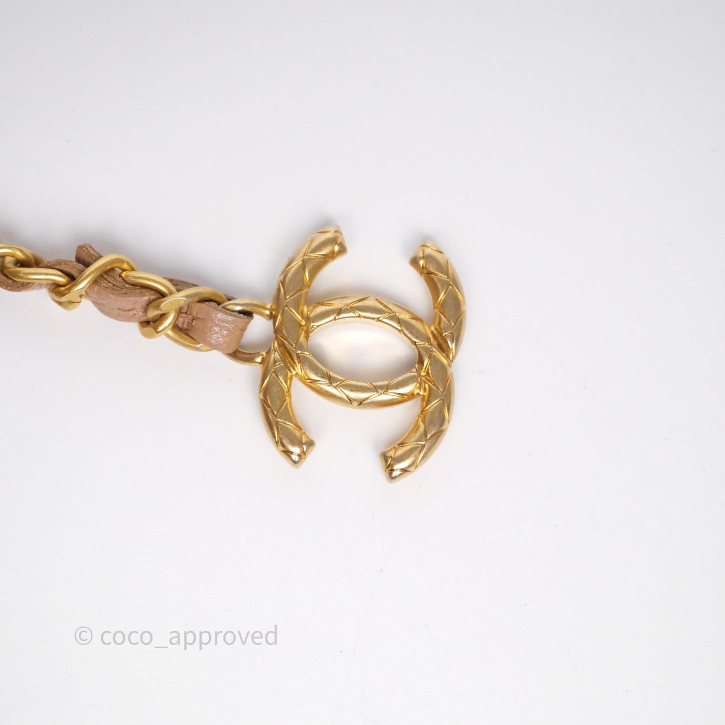 Chanel Wallet On Chain WOC Adjustable CC Chain Beige Iridescent Caviar Aged Gold Hardware