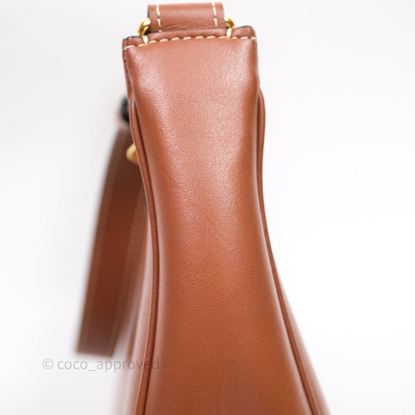 Celine Medium Ava Triomphe Logo Bag Tan Calfskin