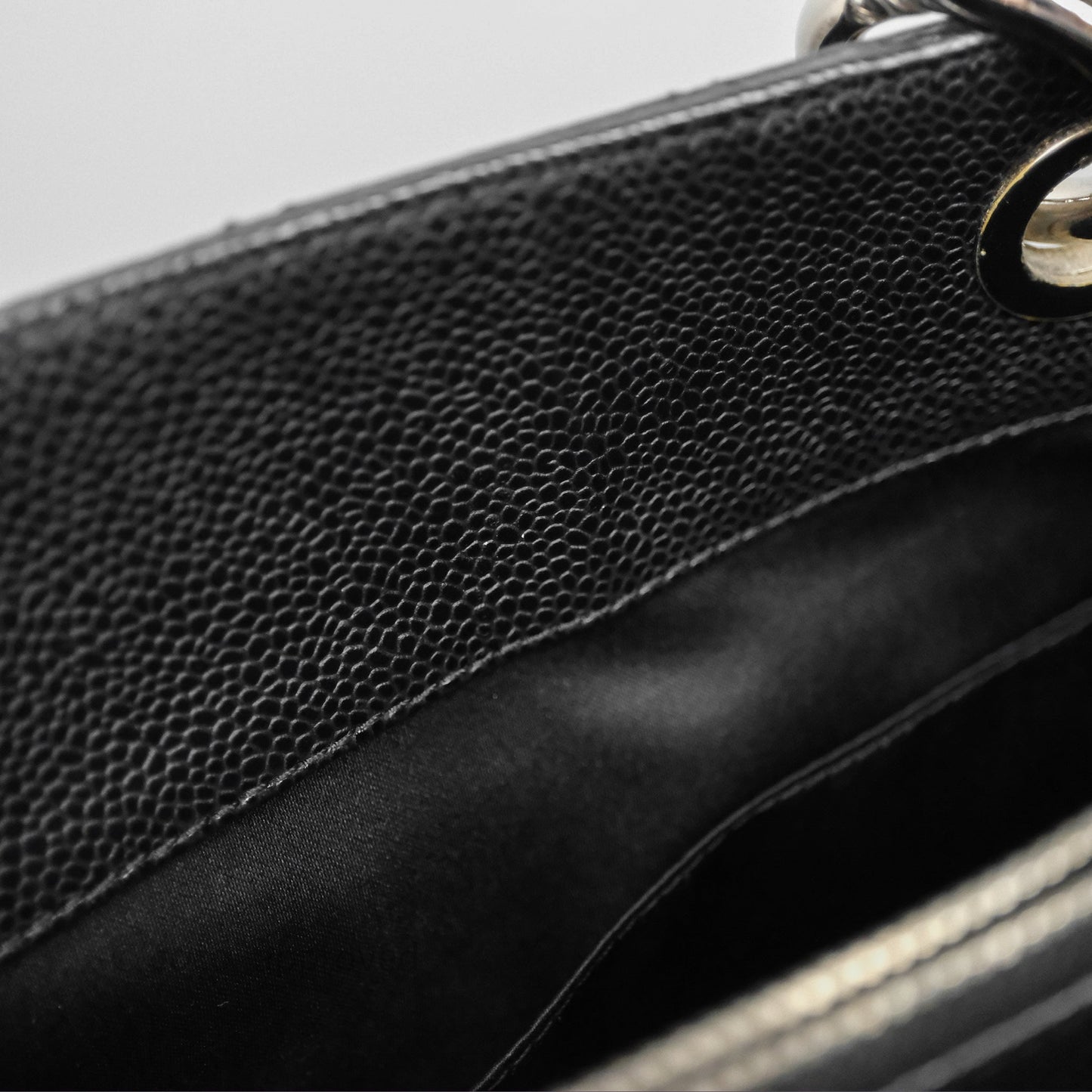Chanel GST Black Caviar Silver Hardware