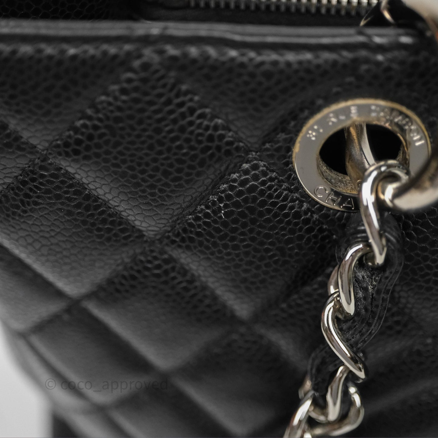 Chanel GST Black Caviar Silver Hardware