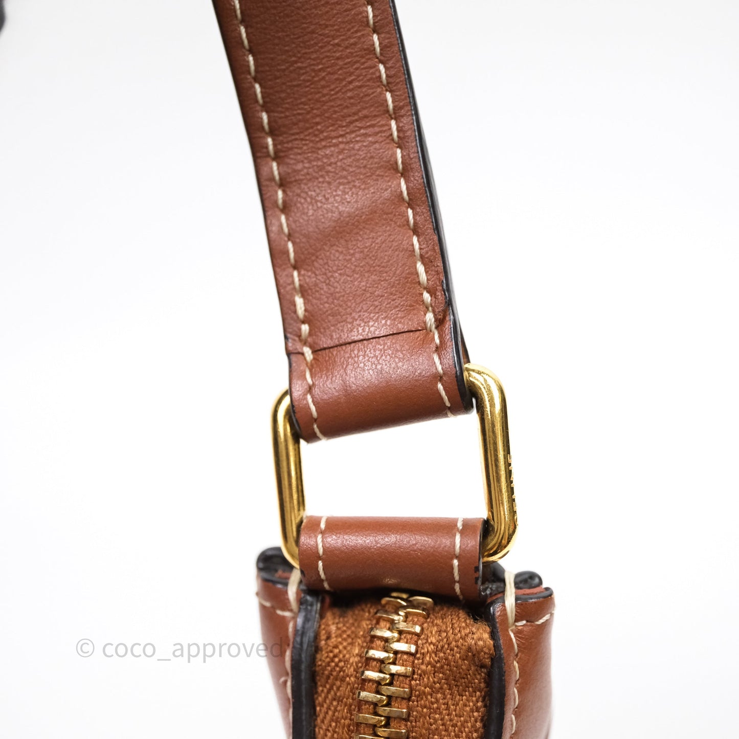 Celine Medium Ava Triomphe Logo Bag Tan Calfskin