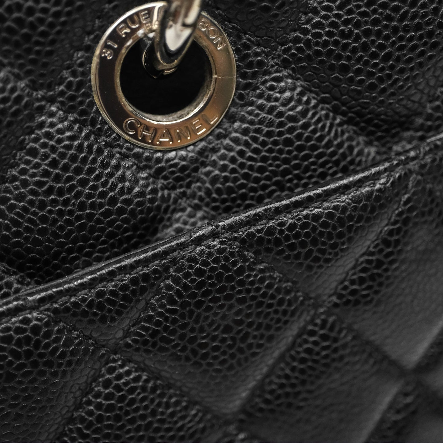 Chanel GST Black Caviar Silver Hardware
