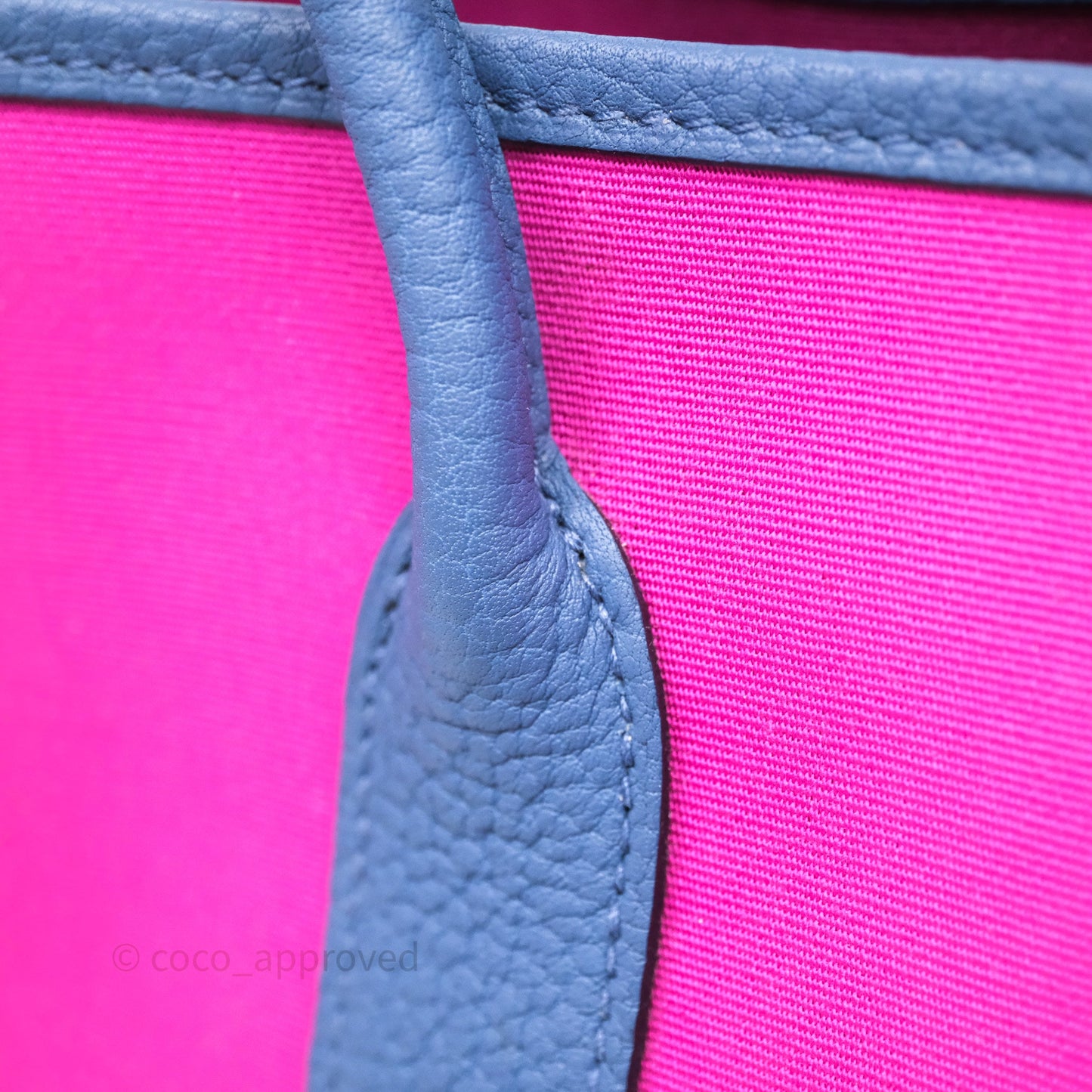 Hermès Garden Party 30 Canvas Magnolia 9I and Bleu Brighton 7E