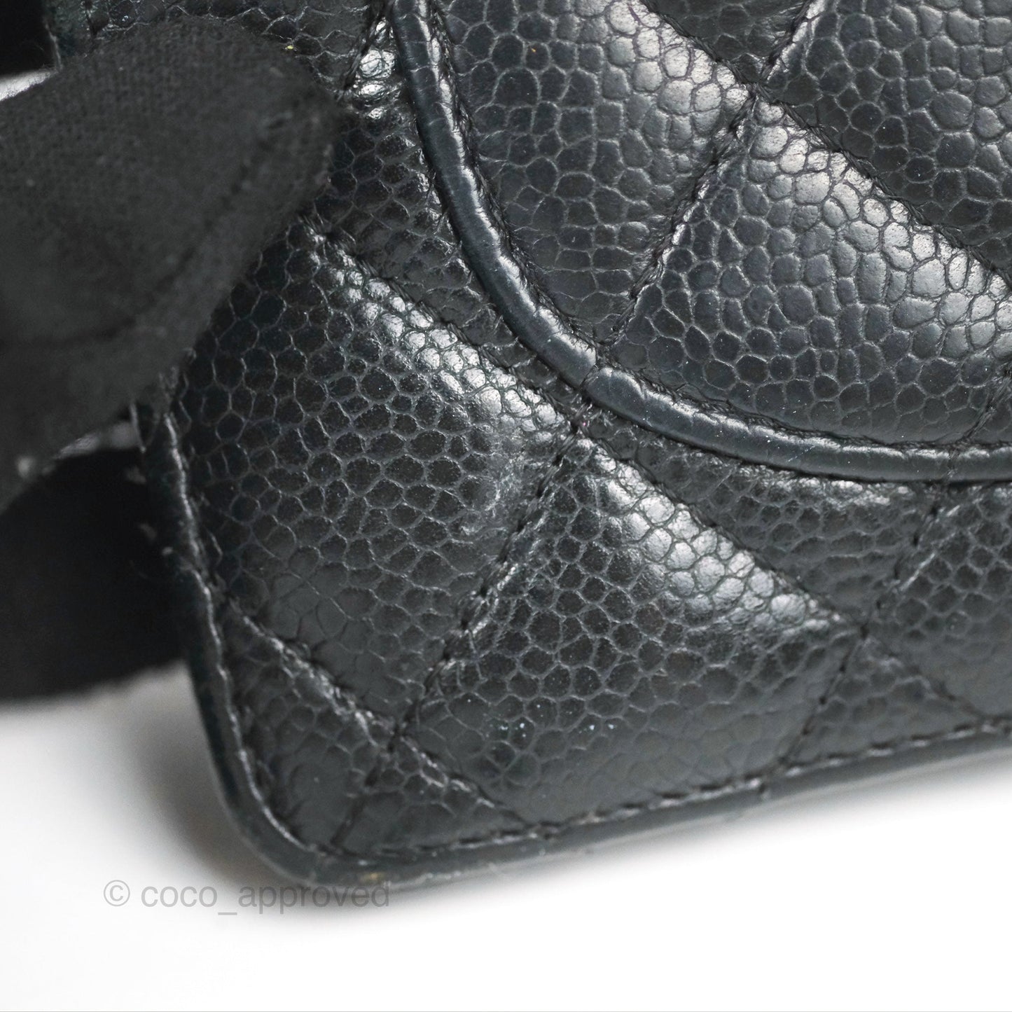 Chanel Quilted Long Wallet Black Caviar Silver Hardware