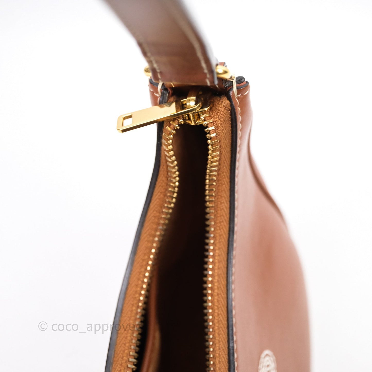 Celine Medium Ava Triomphe Logo Bag Tan Calfskin