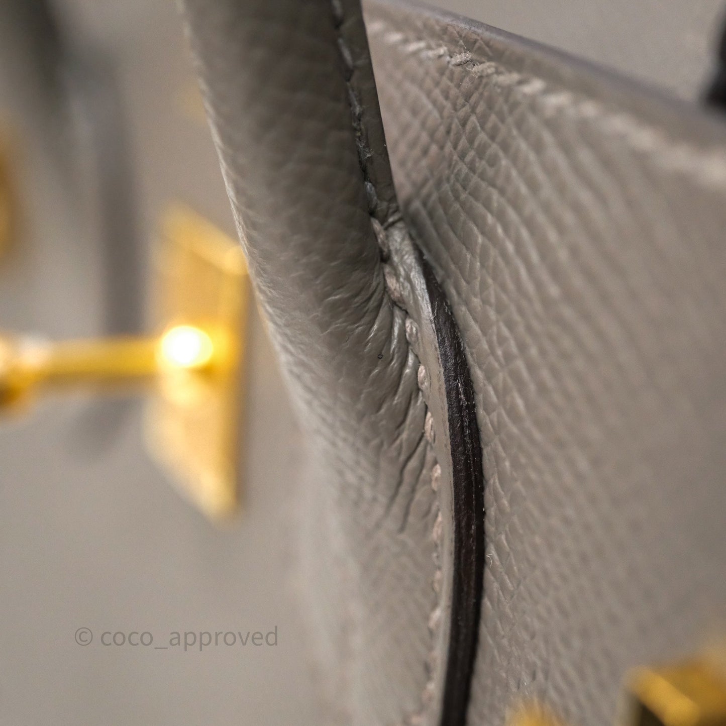 Hermes Birkin 25 Sellier Gris Meyer 0L Epsom Gold Hardware