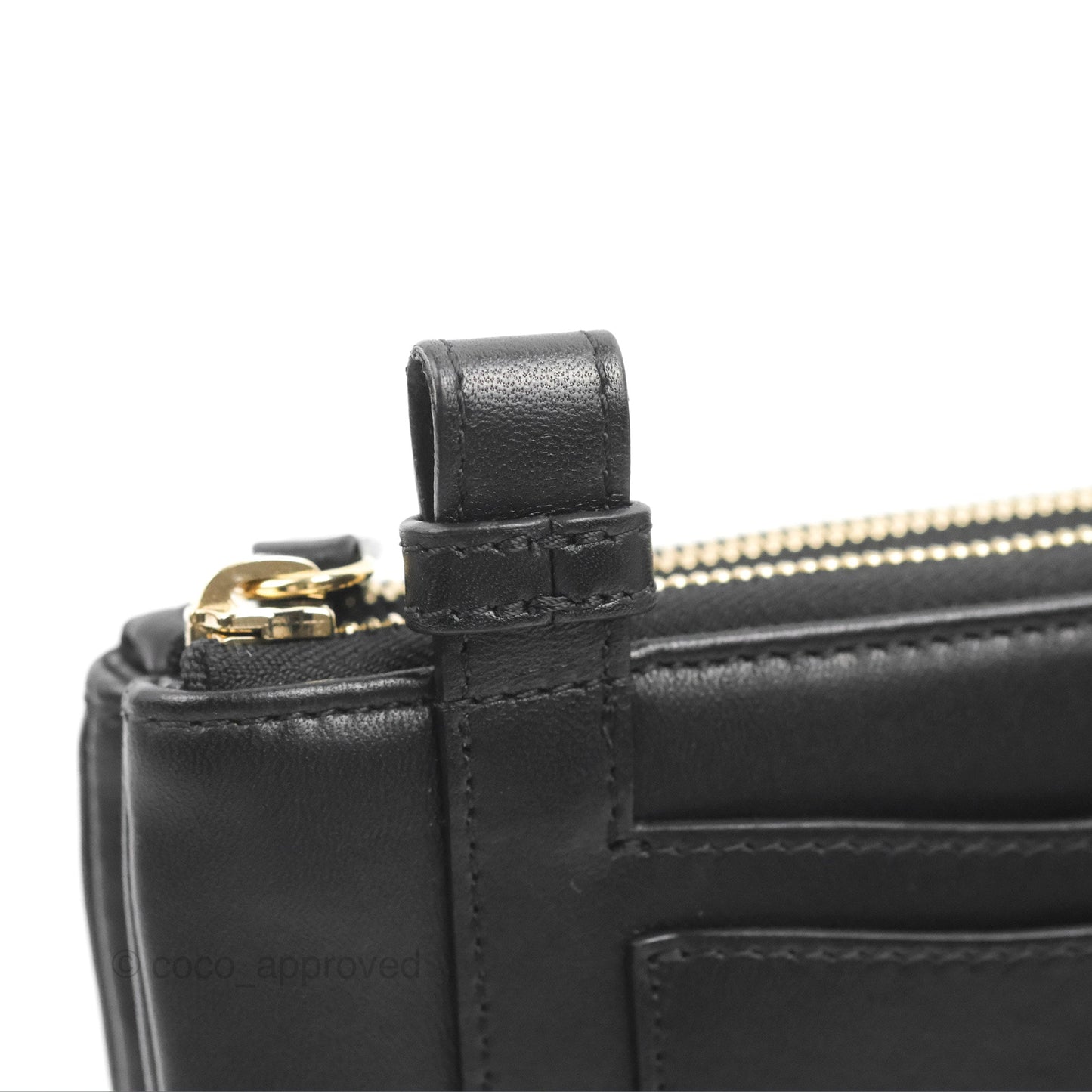 Chanel CC Mania Waist Belt Bag Black Lambskin Gold Hardware