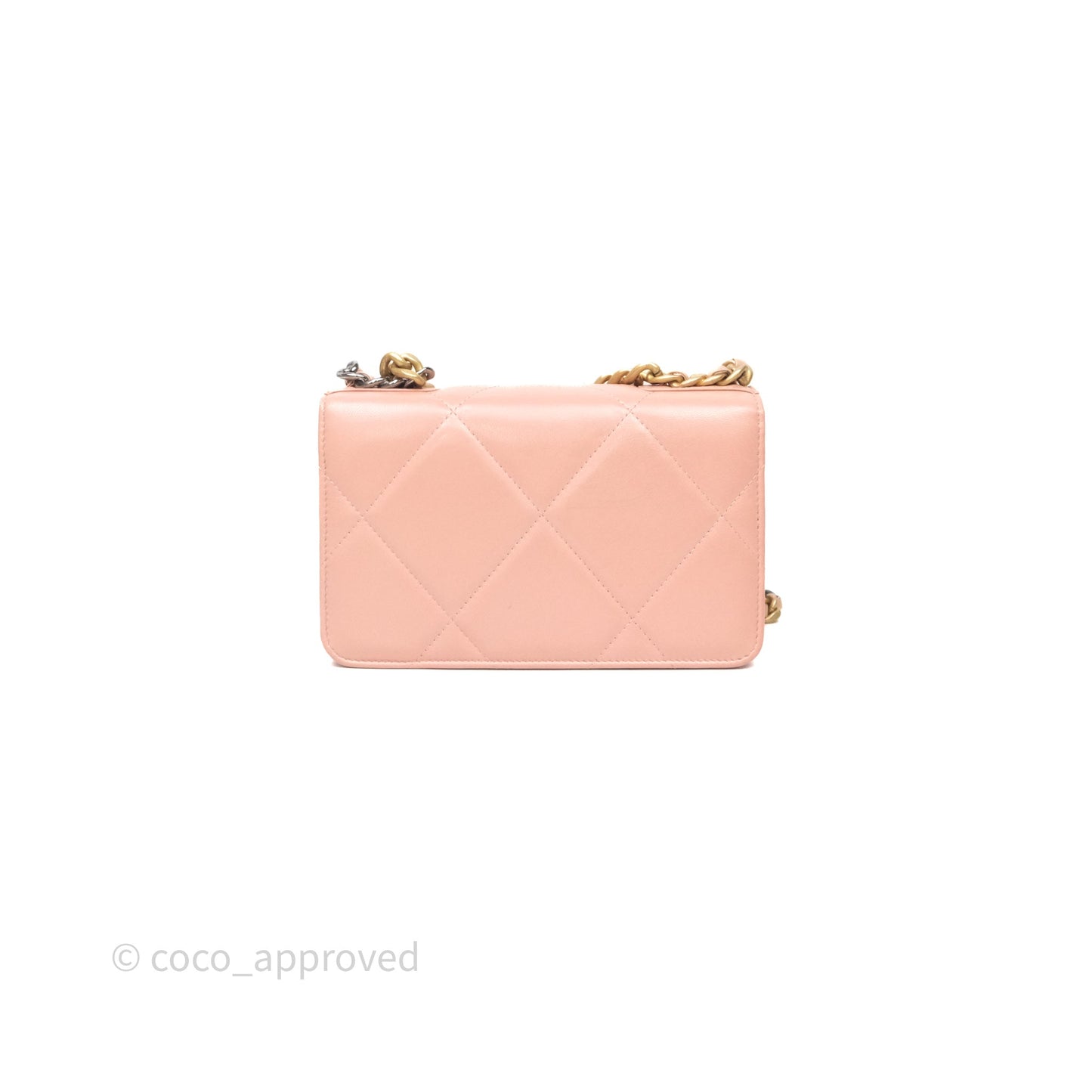 Chanel 19 Wallet on Chain WOC Light Pink Mixed Hardware