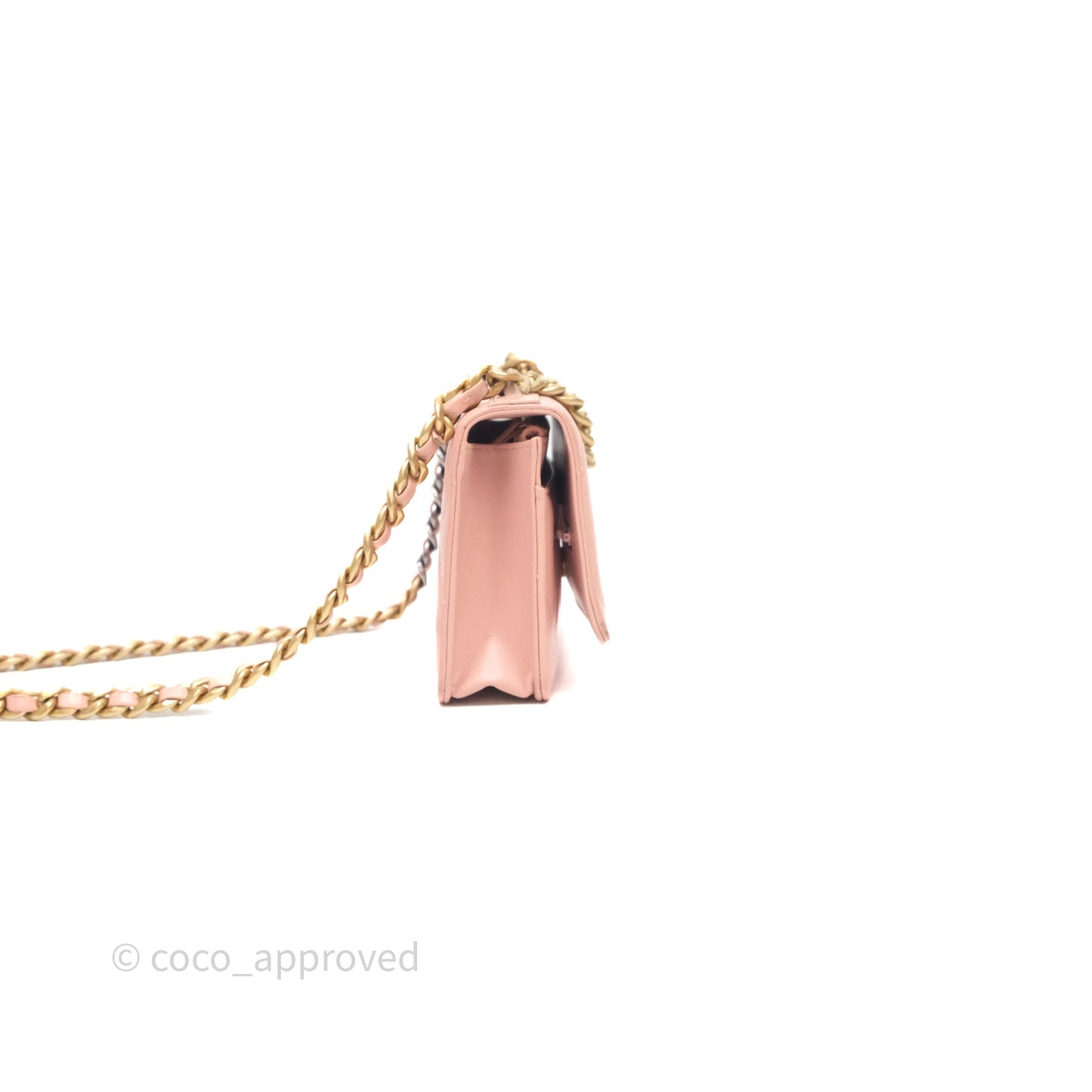 Chanel 19 Wallet on Chain WOC Light Pink Mixed Hardware