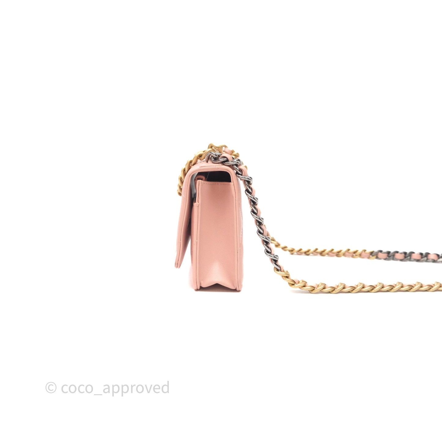 Chanel 19 Wallet on Chain WOC Light Pink Mixed Hardware