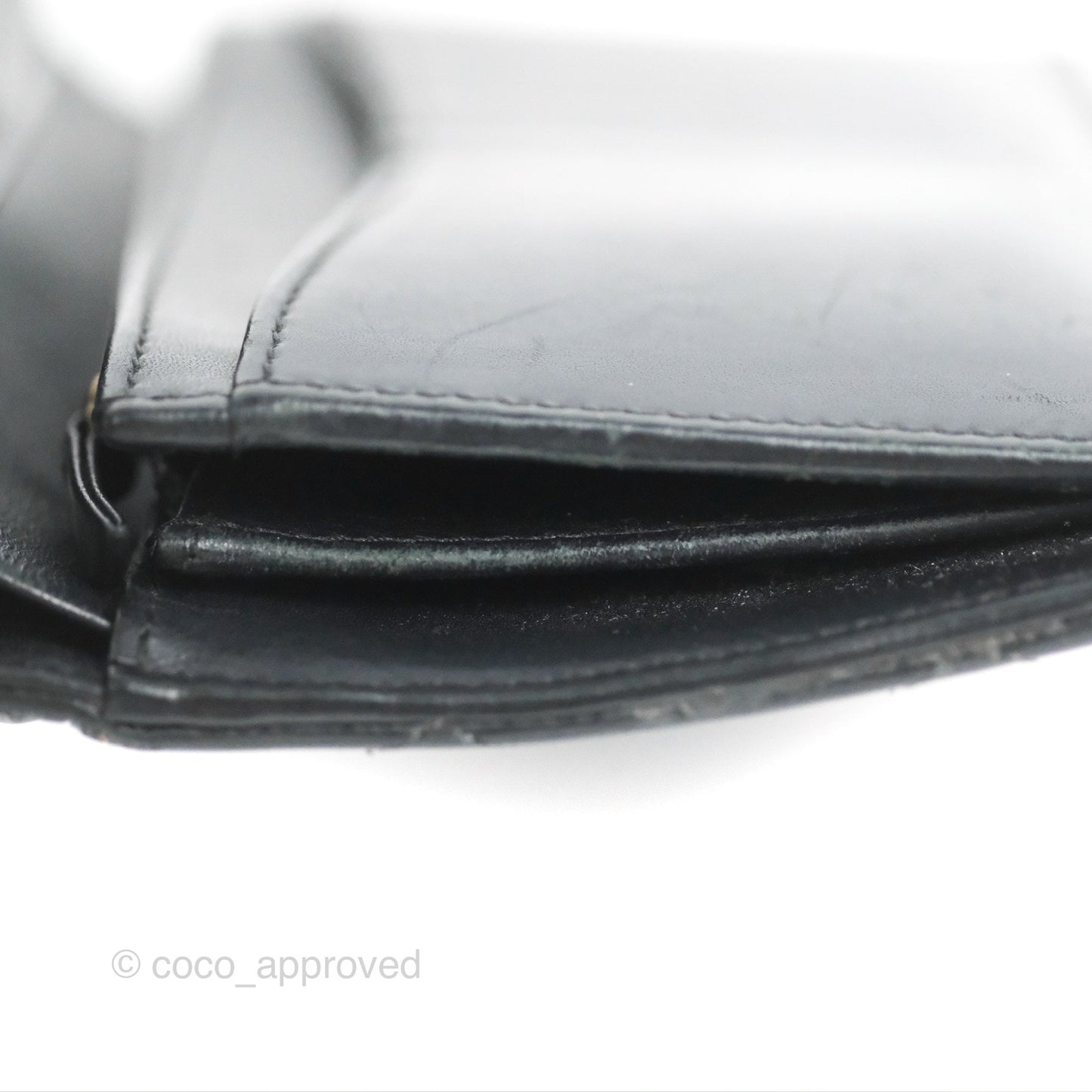 Chanel Quilted Long Wallet Black Caviar Silver Hardware