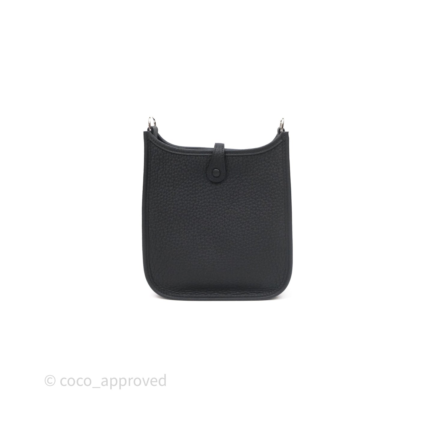 Hermès Mini Evelyne 16 Noir 89 Clemence Palladium Hardware