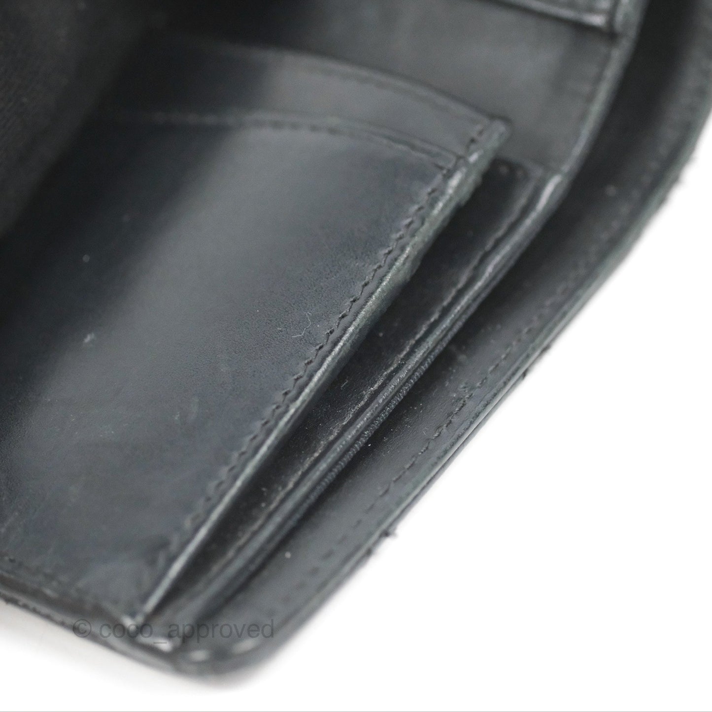 Chanel Quilted Long Wallet Black Caviar Silver Hardware