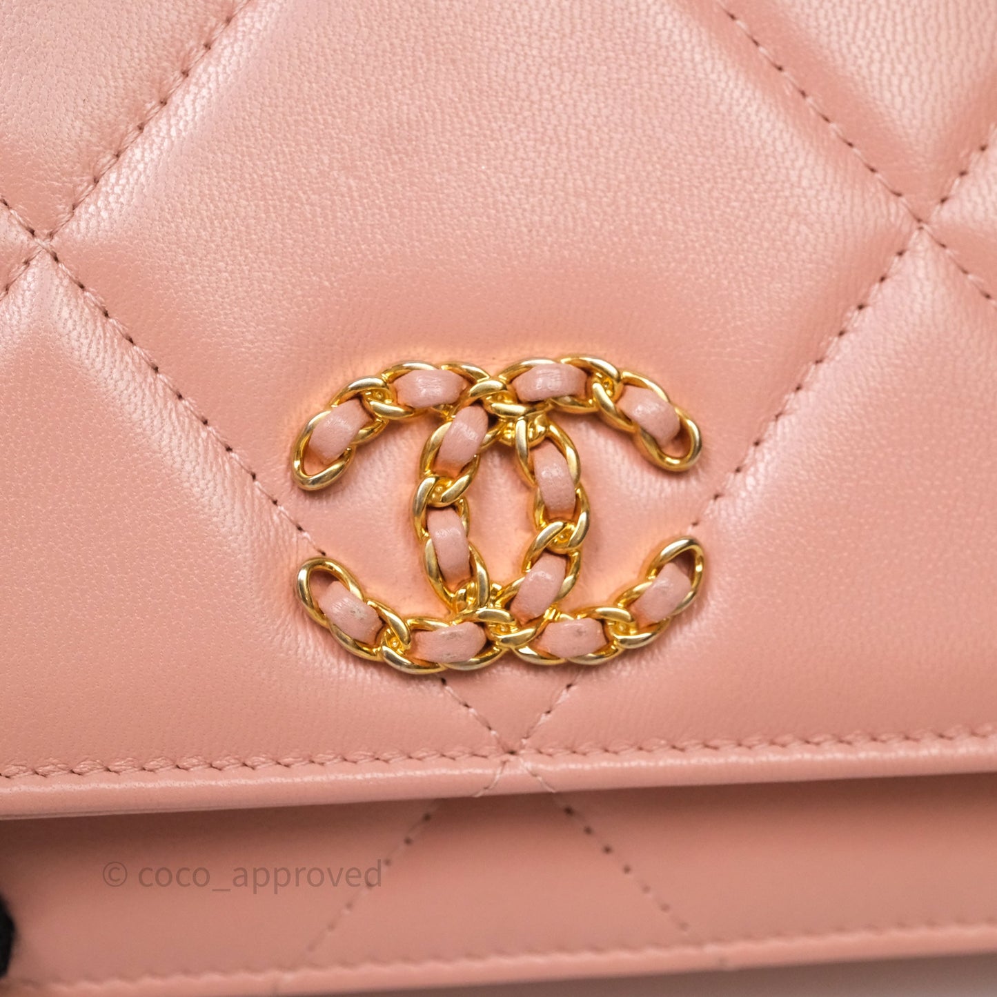 Chanel 19 Wallet on Chain WOC Light Pink Mixed Hardware