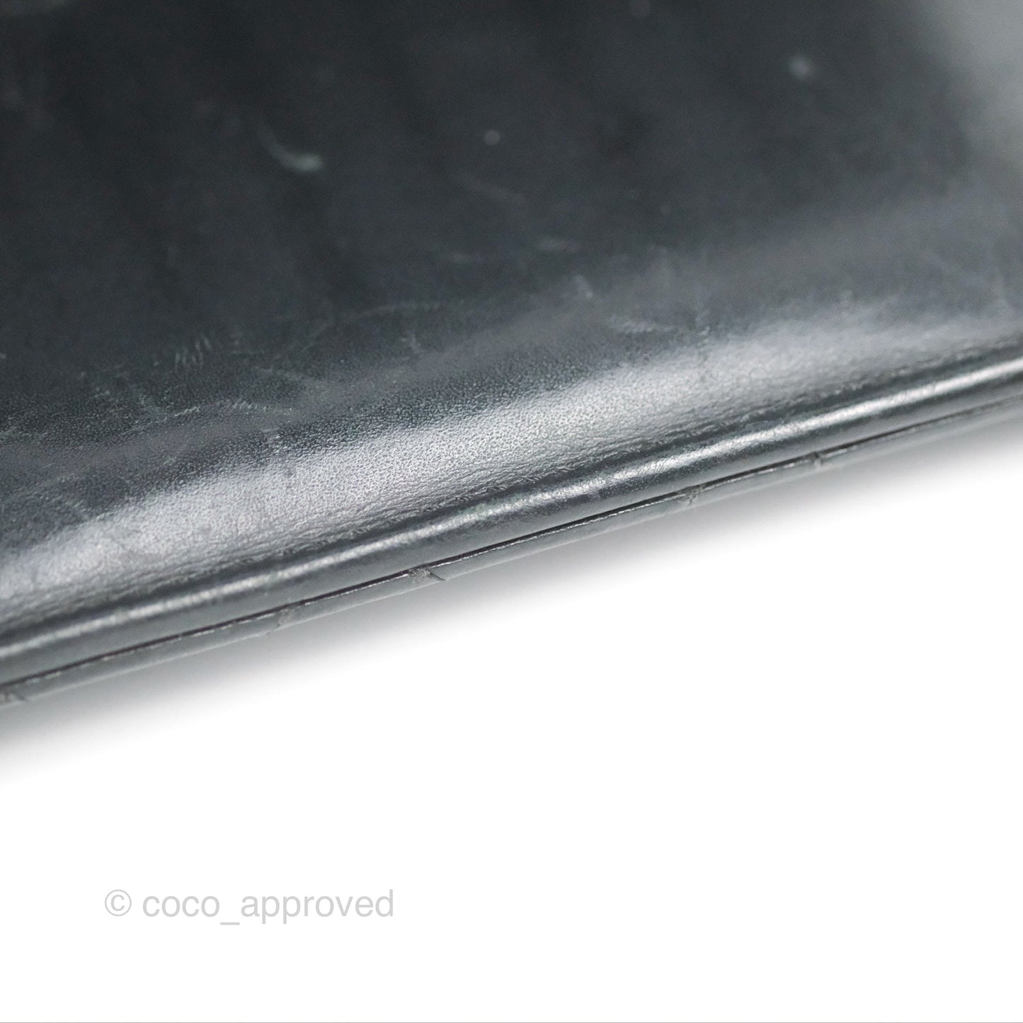 Chanel Quilted Long Wallet Black Caviar Silver Hardware
