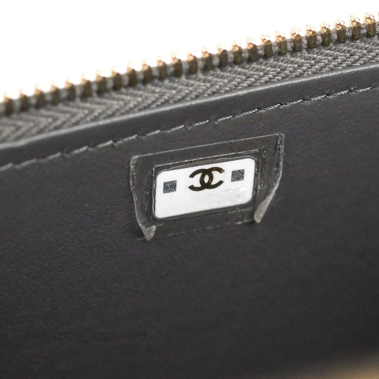 Chanel Vanity Rectangular Top Handle Dark Grey Lambskin Gold Hardware