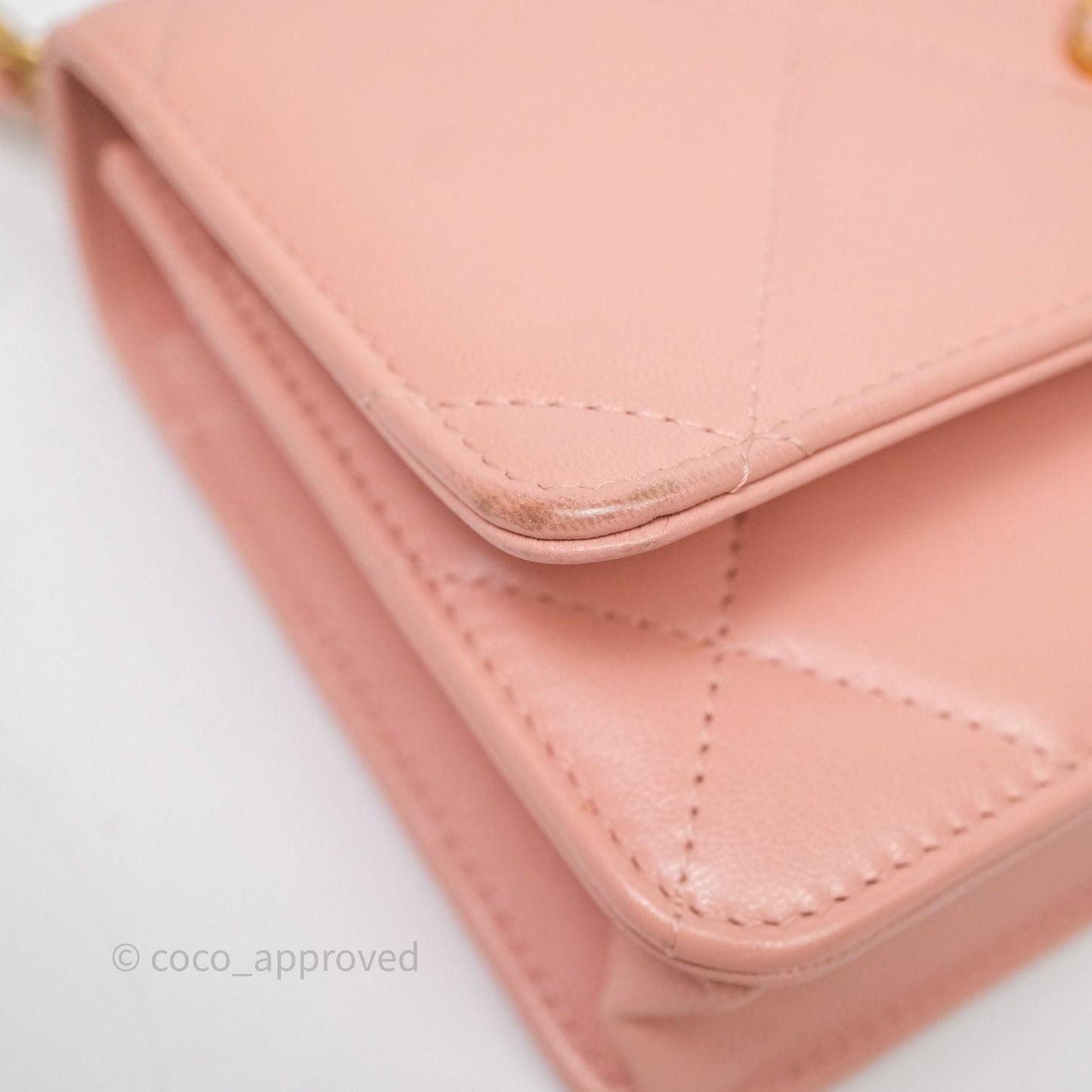 Chanel 19 Wallet on Chain WOC Light Pink Mixed Hardware