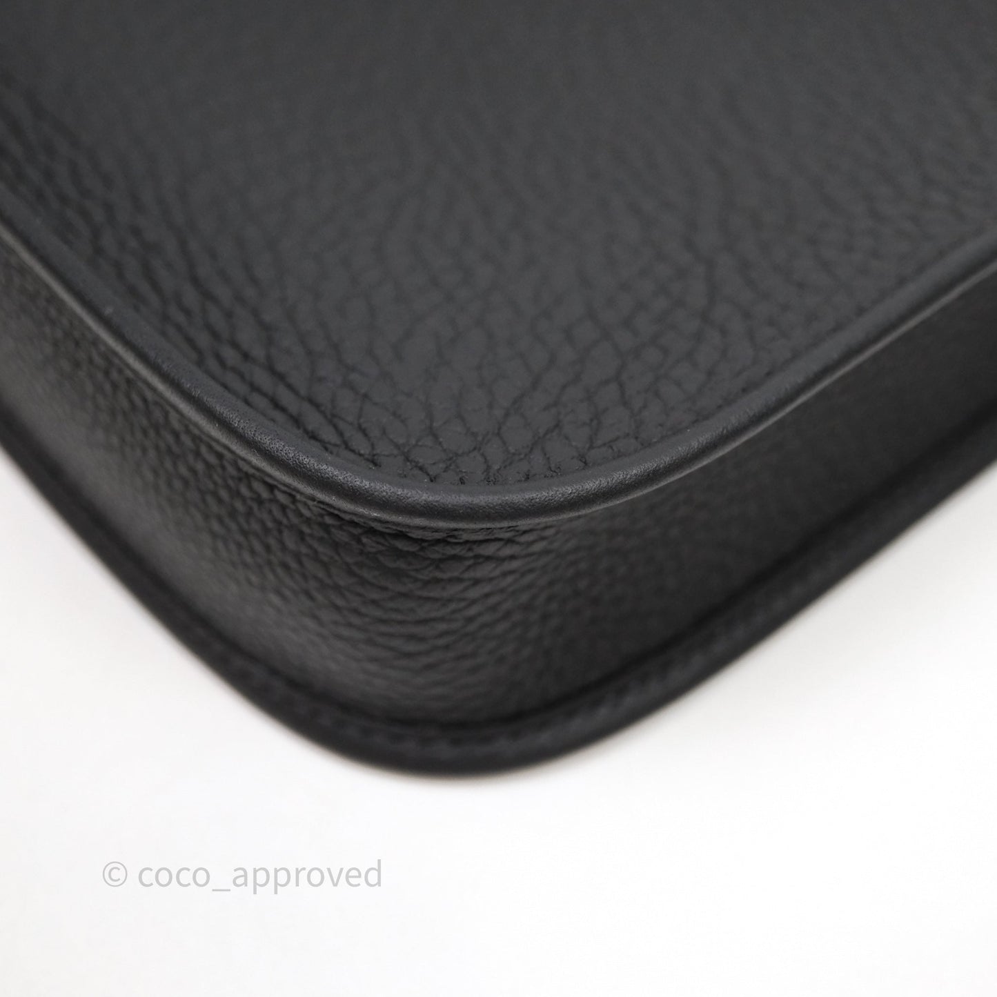 Hermès Mini Evelyne 16 Noir 89 Clemence Palladium Hardware