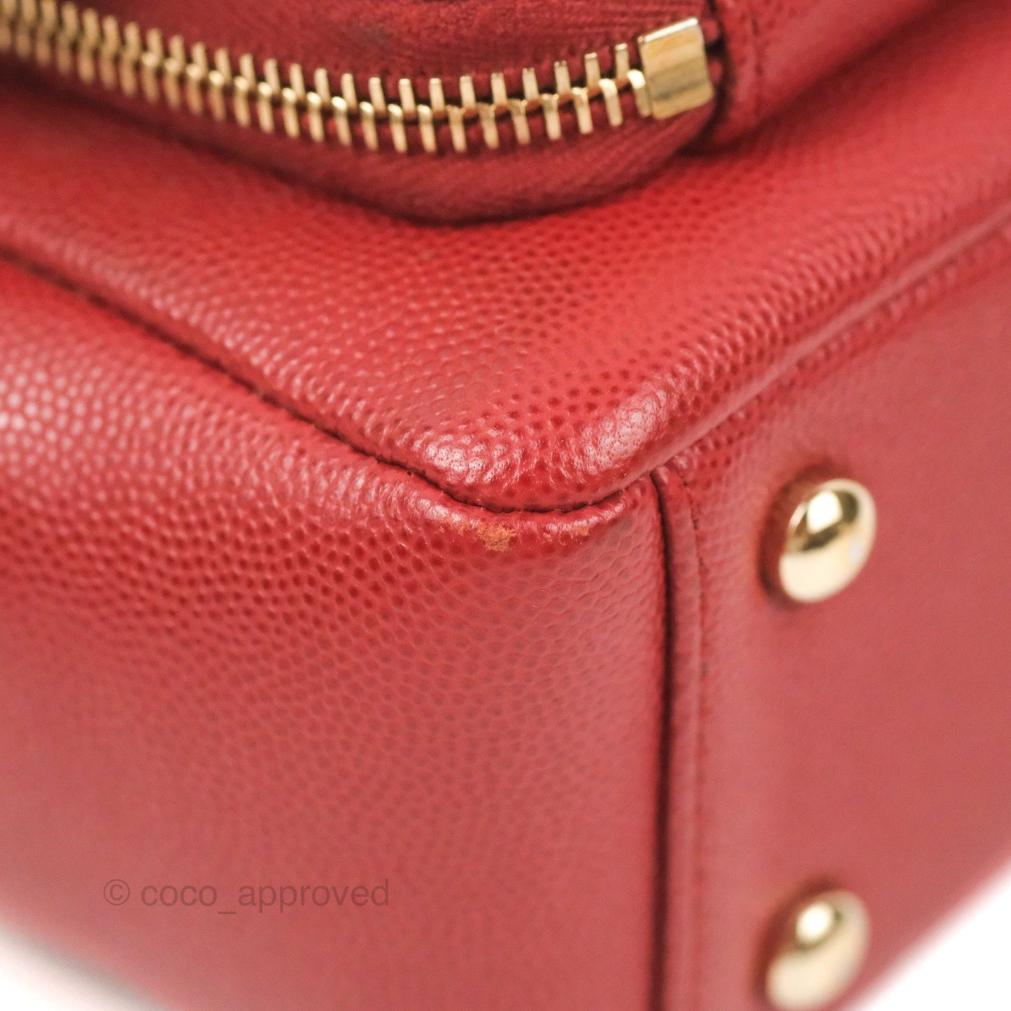 Chanel Quilted Small Business Affinity Flap Red Caviar Gold Hardware