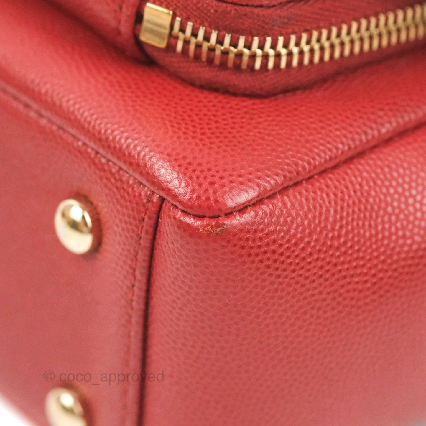 Chanel Quilted Small Business Affinity Flap Red Caviar Gold Hardware