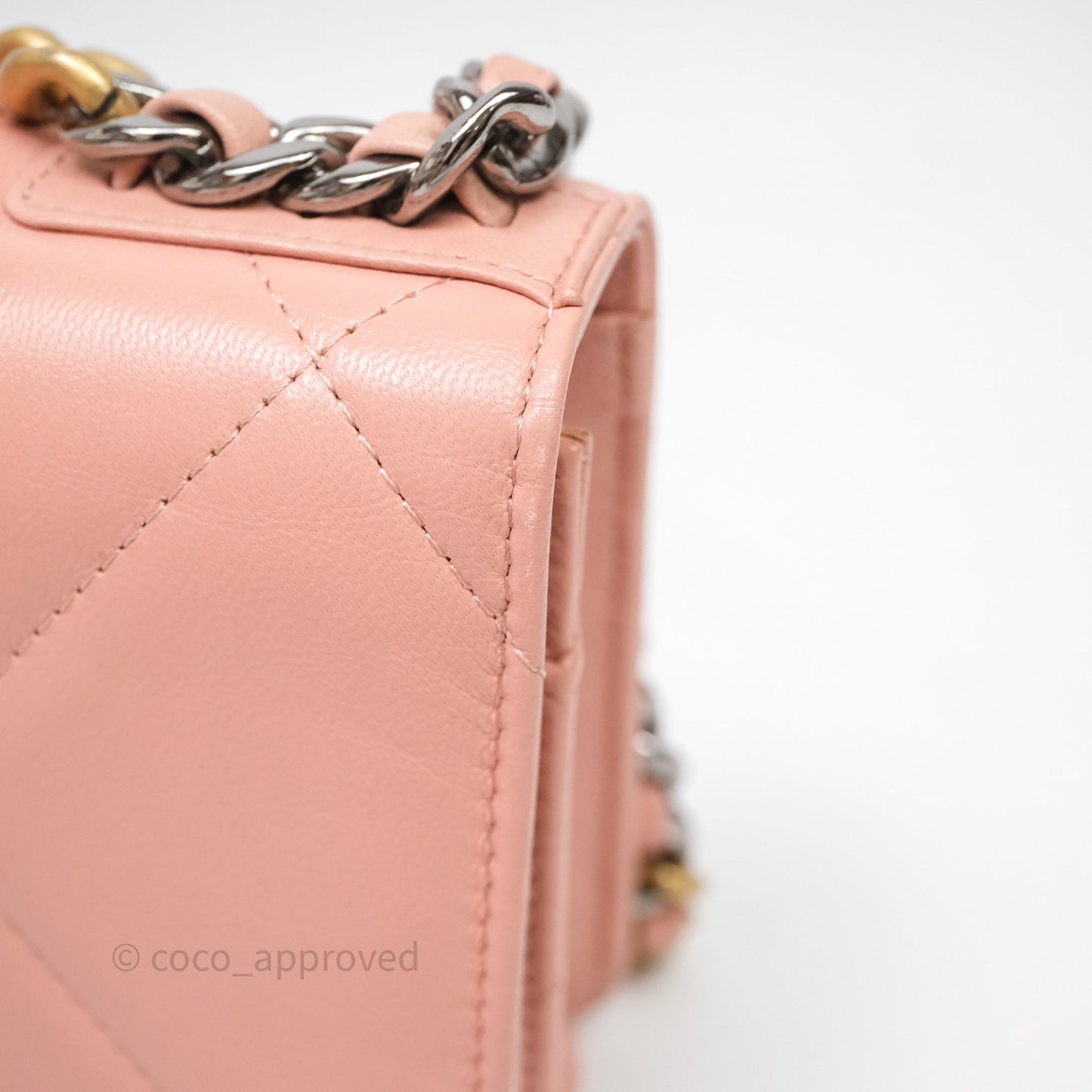 Chanel 19 Wallet on Chain WOC Light Pink Mixed Hardware