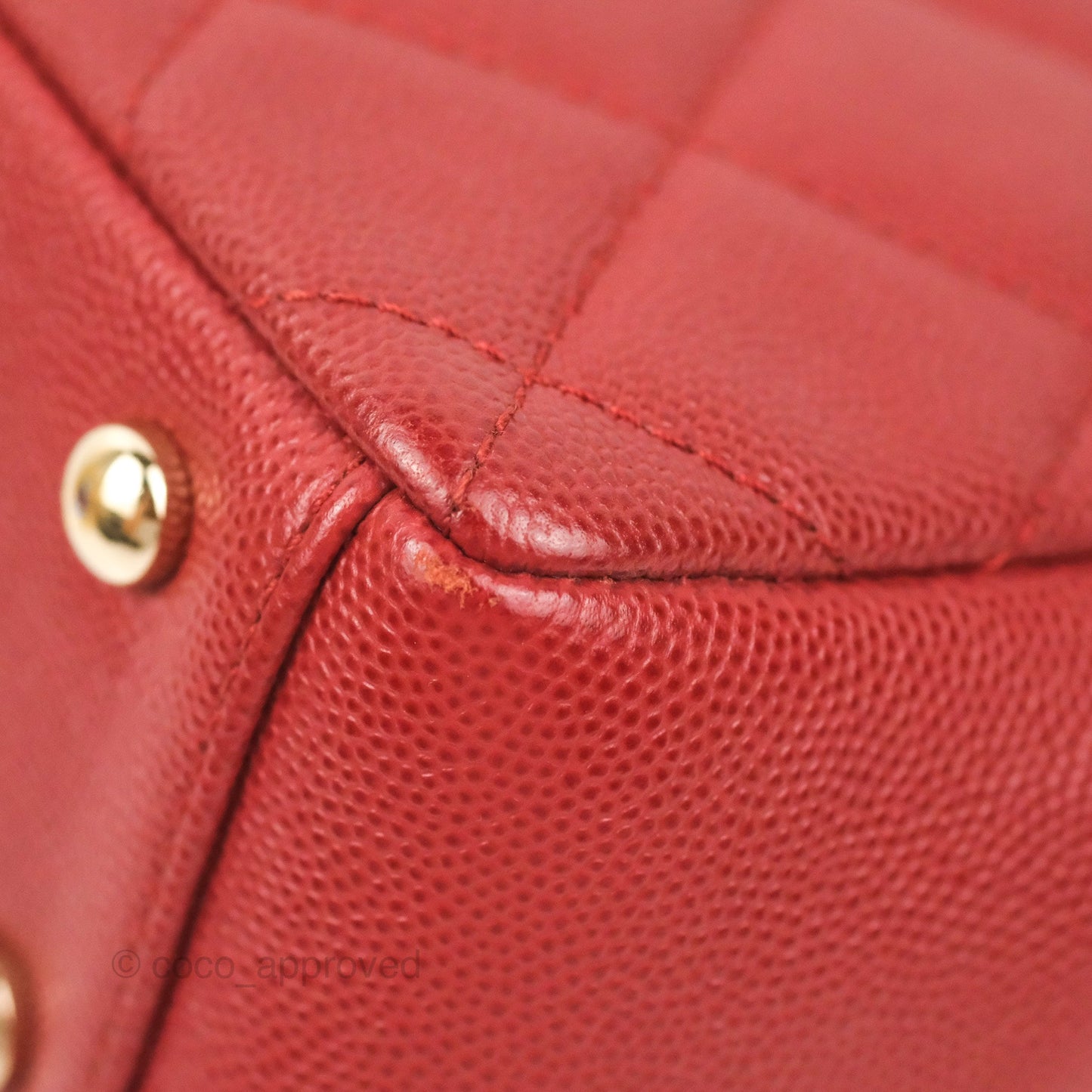 Chanel Quilted Small Business Affinity Flap Red Caviar Gold Hardware