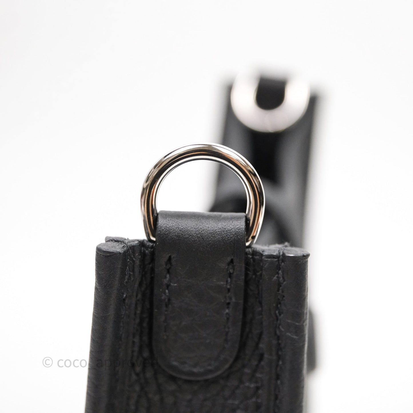 Hermès Mini Evelyne 16 Noir 89 Clemence Palladium Hardware