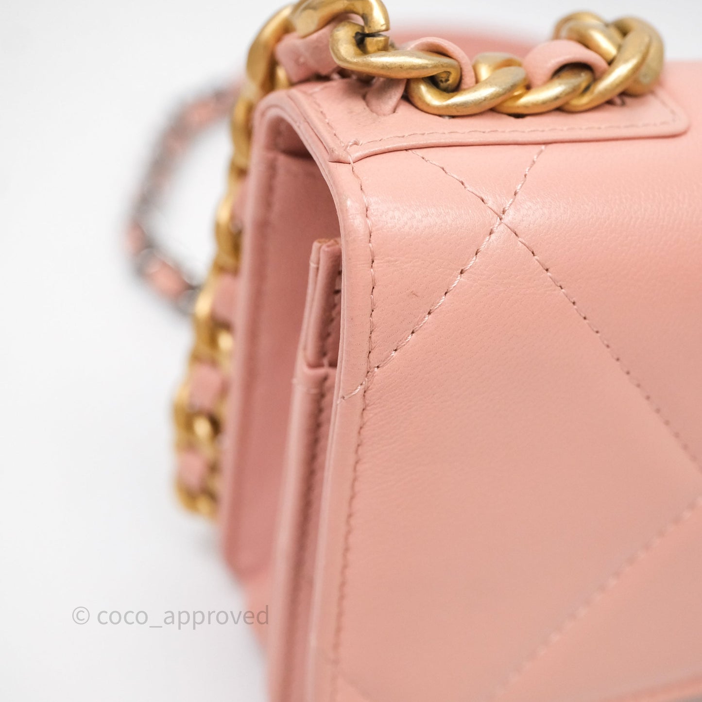 Chanel 19 Wallet on Chain WOC Light Pink Mixed Hardware