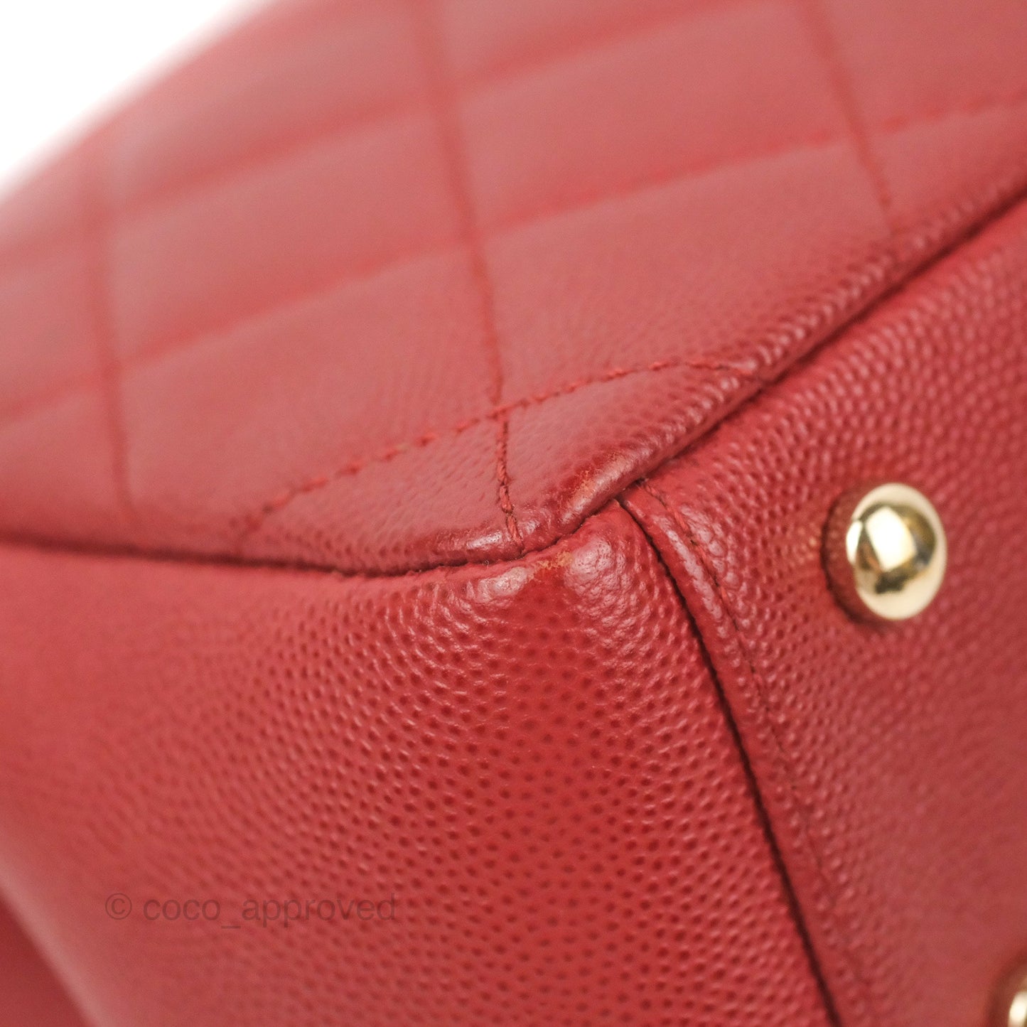Chanel Quilted Small Business Affinity Flap Red Caviar Gold Hardware