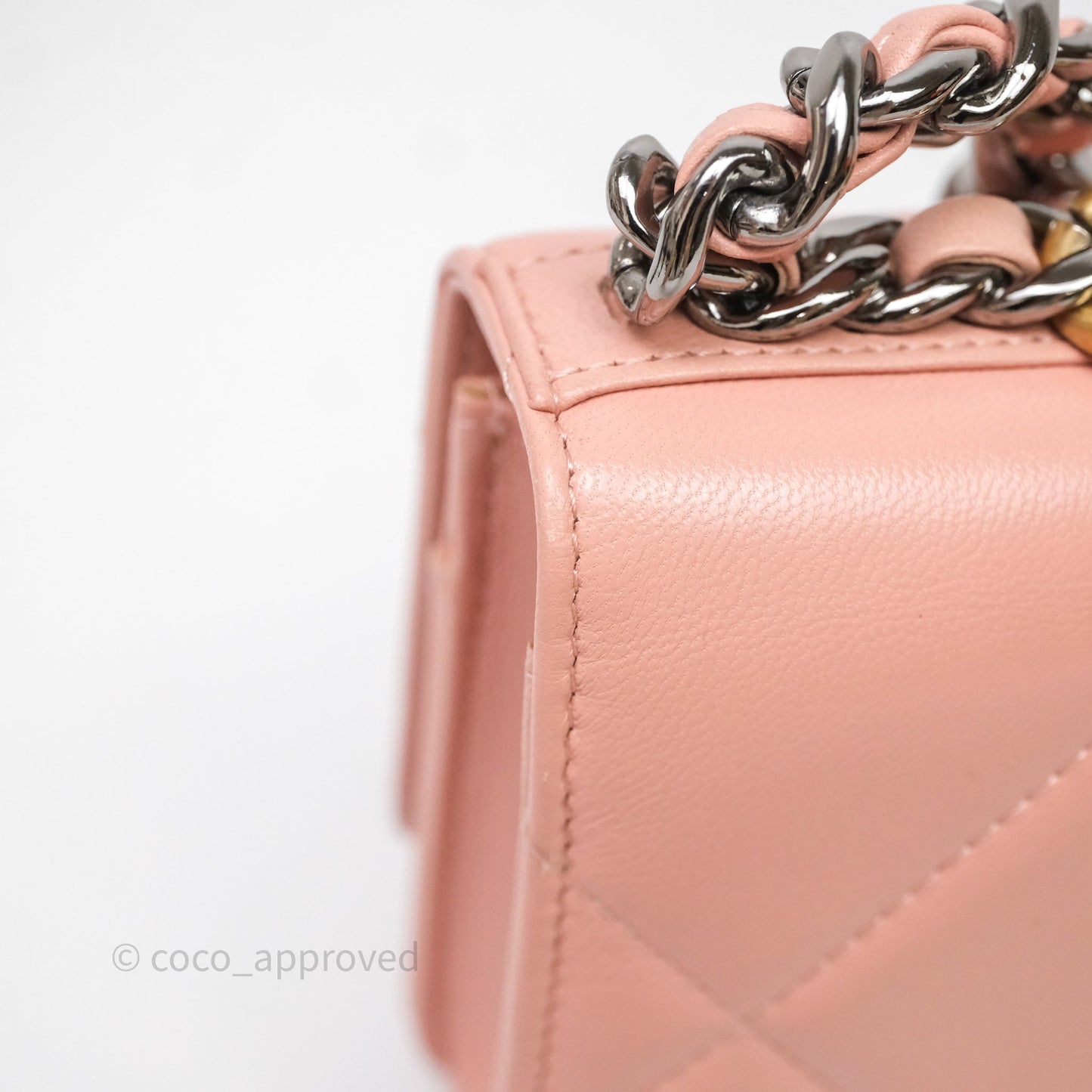 Chanel 19 Wallet on Chain WOC Light Pink Mixed Hardware
