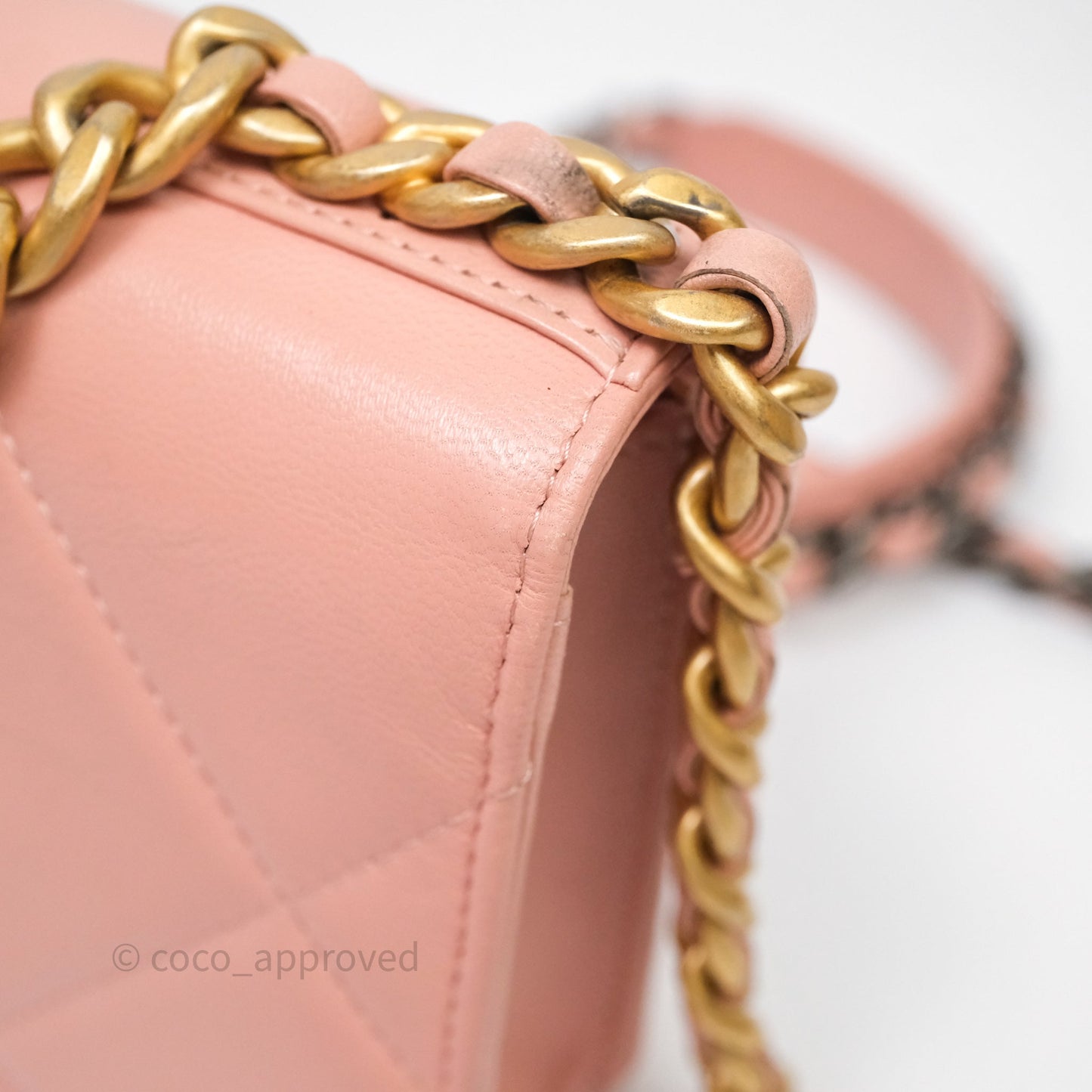 Chanel 19 Wallet on Chain WOC Light Pink Mixed Hardware