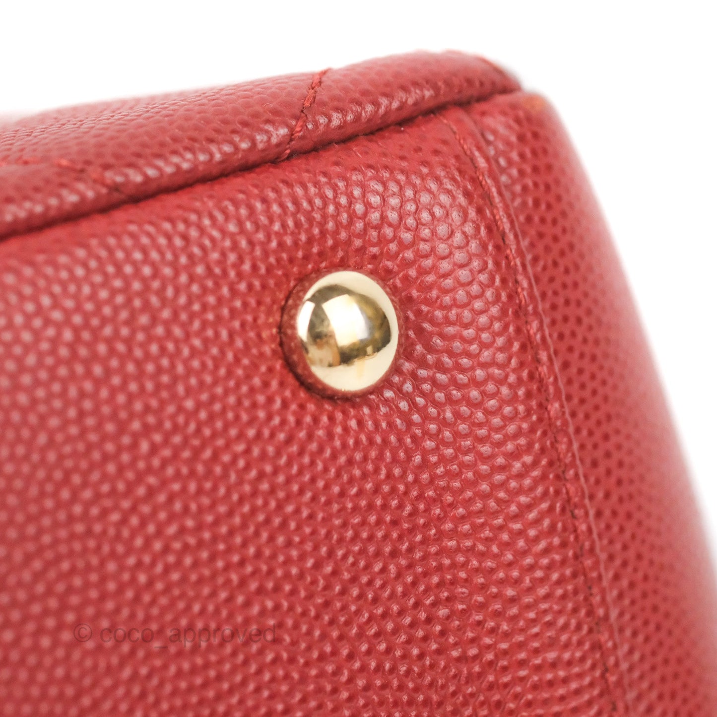 Chanel Quilted Small Business Affinity Flap Red Caviar Gold Hardware