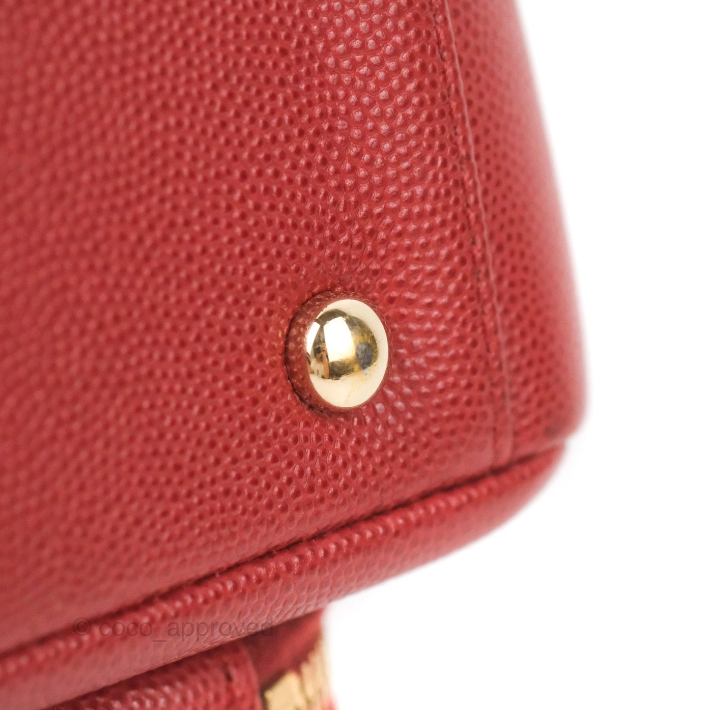 Chanel Quilted Small Business Affinity Flap Red Caviar Gold Hardware
