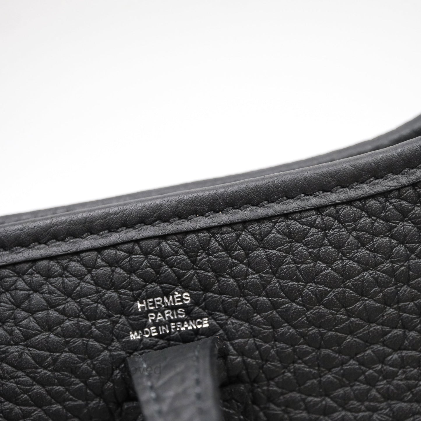 Hermès Mini Evelyne 16 Noir 89 Clemence Palladium Hardware