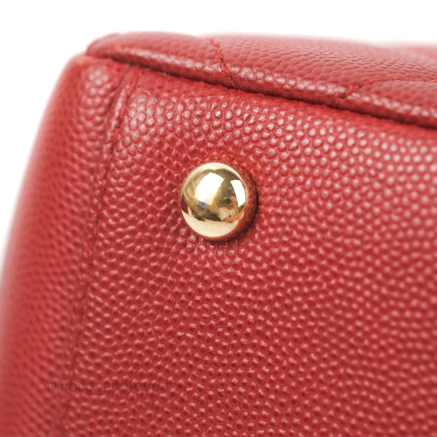 Chanel Quilted Small Business Affinity Flap Red Caviar Gold Hardware
