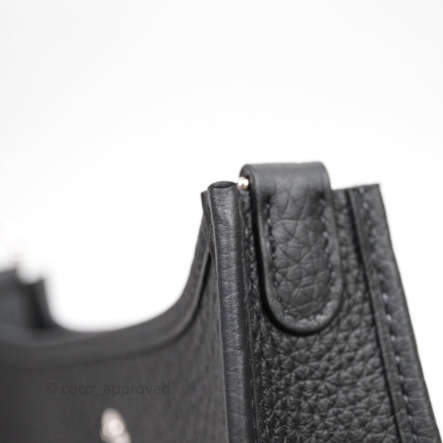 Hermès Mini Evelyne 16 Noir 89 Clemence Palladium Hardware