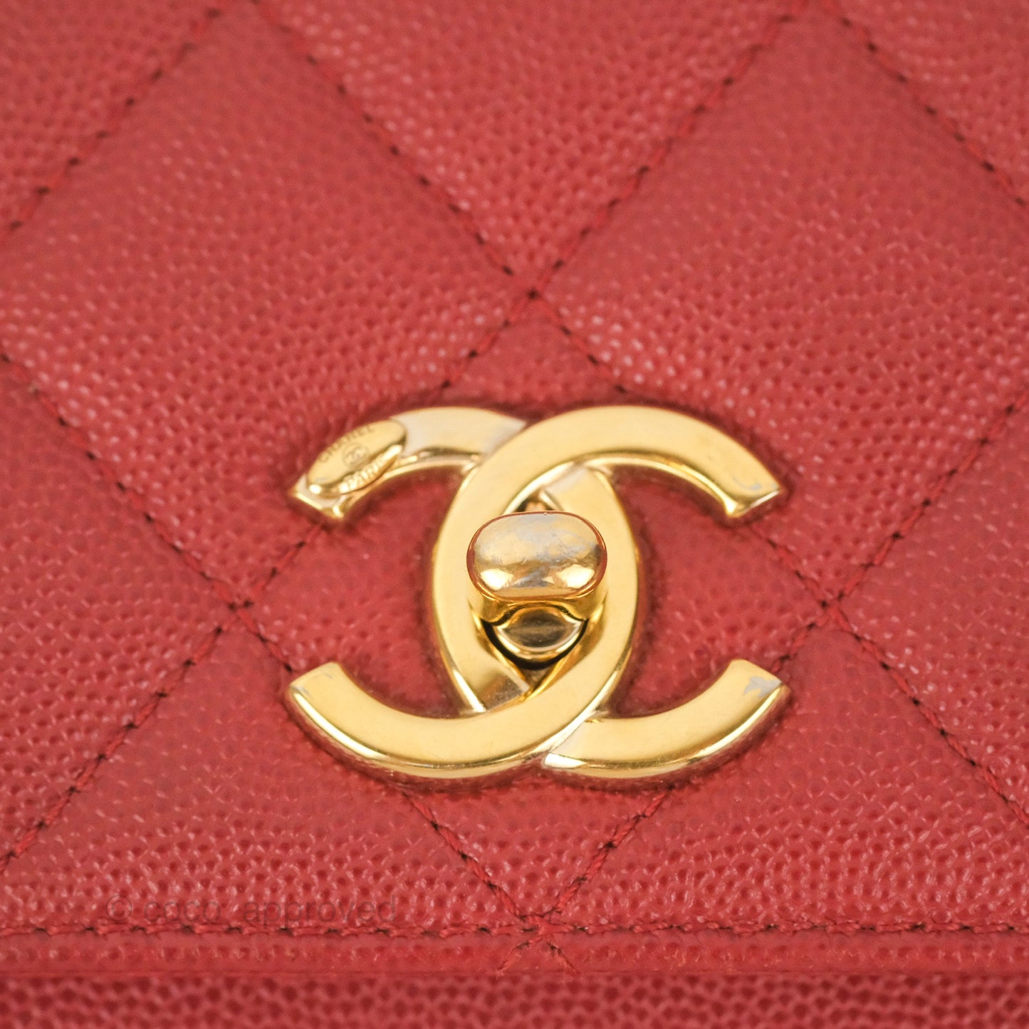 Chanel Quilted Small Business Affinity Flap Red Caviar Gold Hardware