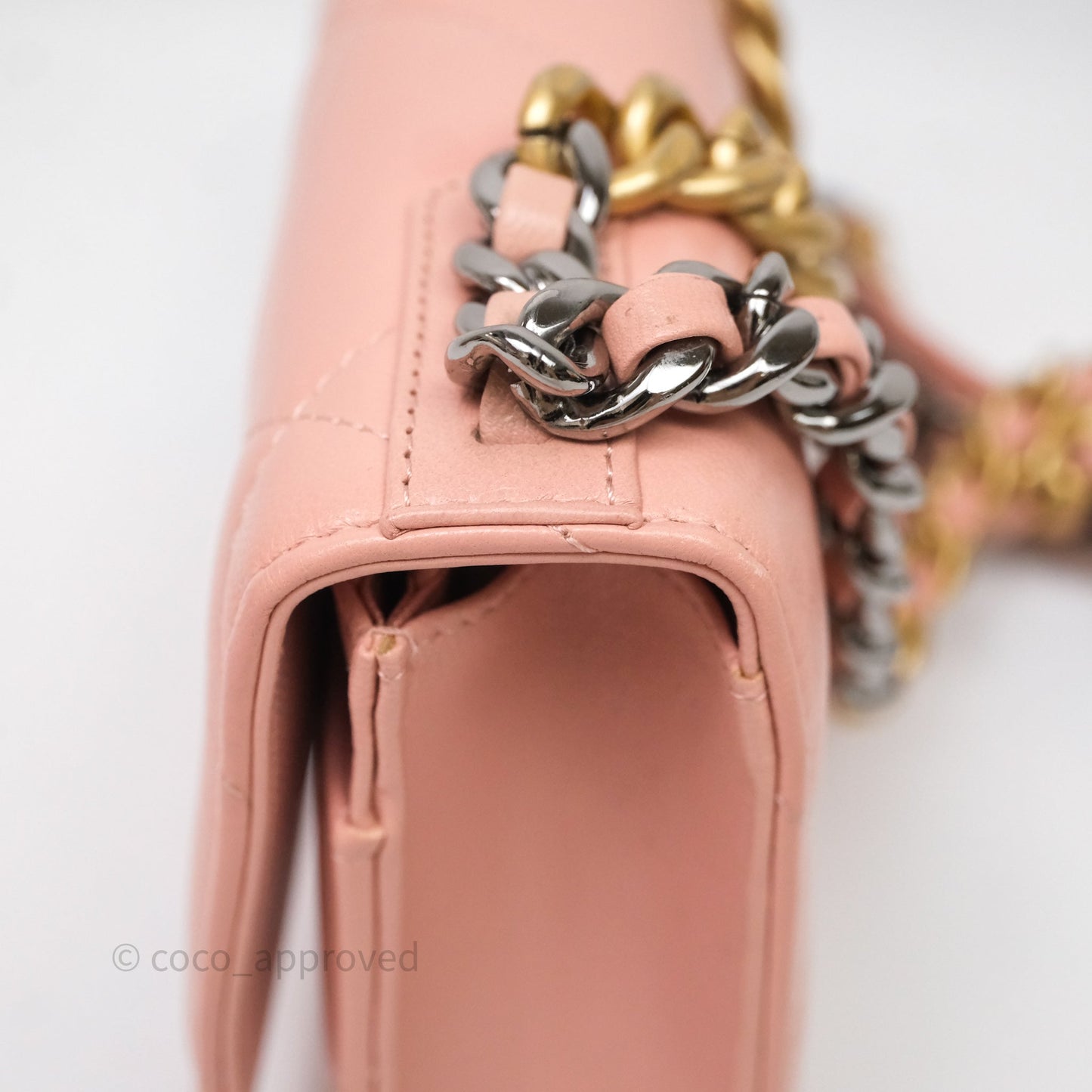 Chanel 19 Wallet on Chain WOC Light Pink Mixed Hardware
