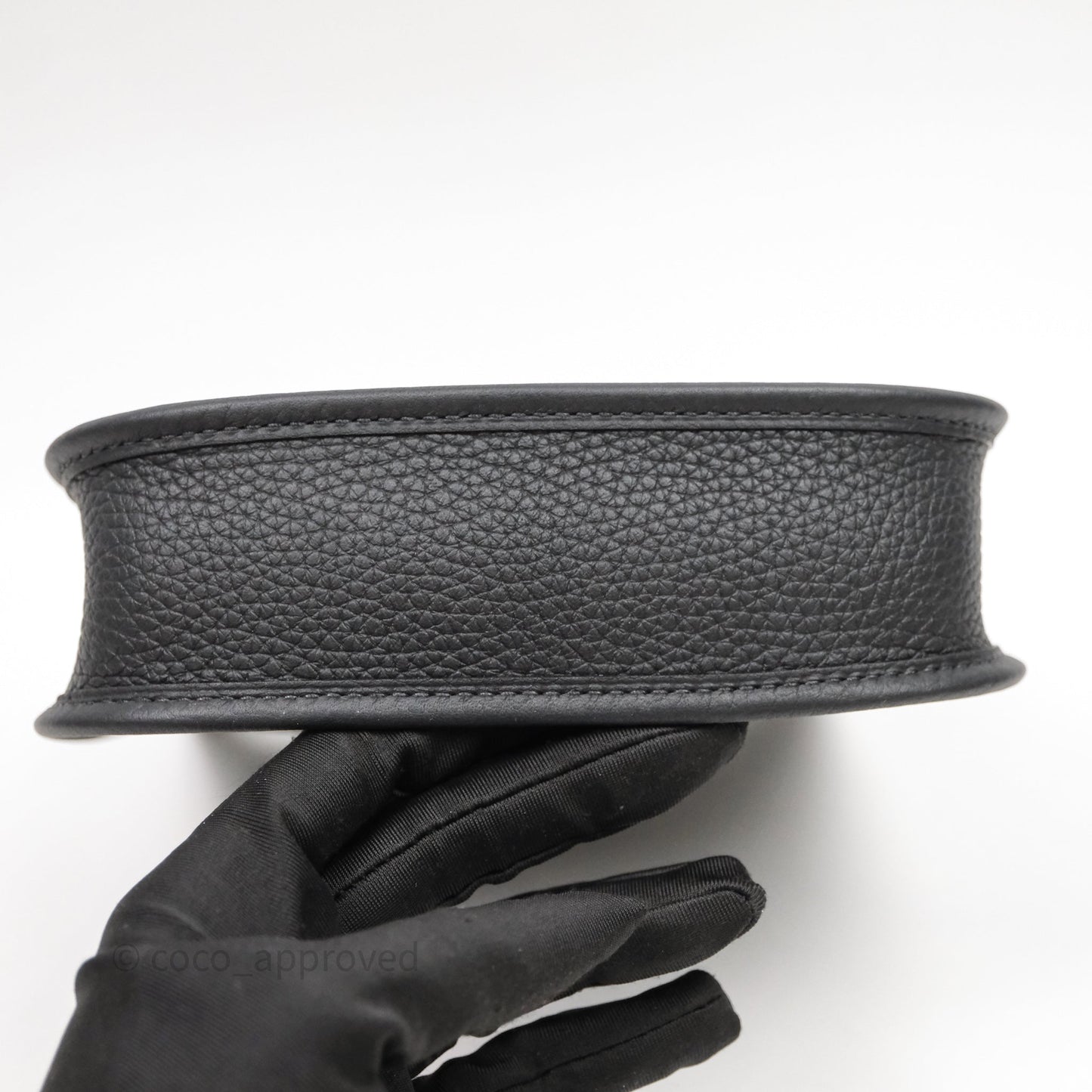 Hermès Mini Evelyne 16 Noir 89 Clemence Palladium Hardware